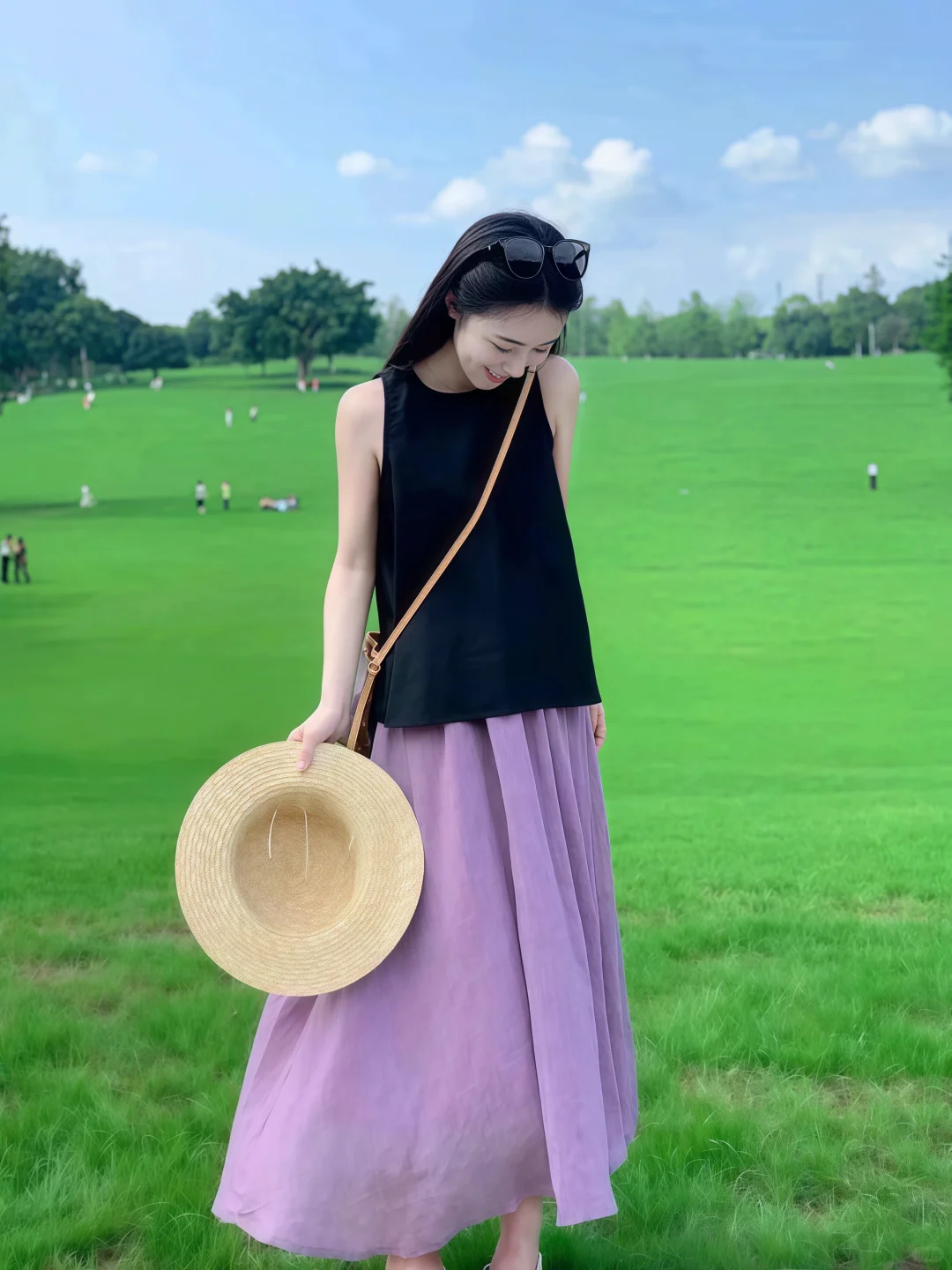绝了！哥弟这款紫色半裙，美到失语的氛围感