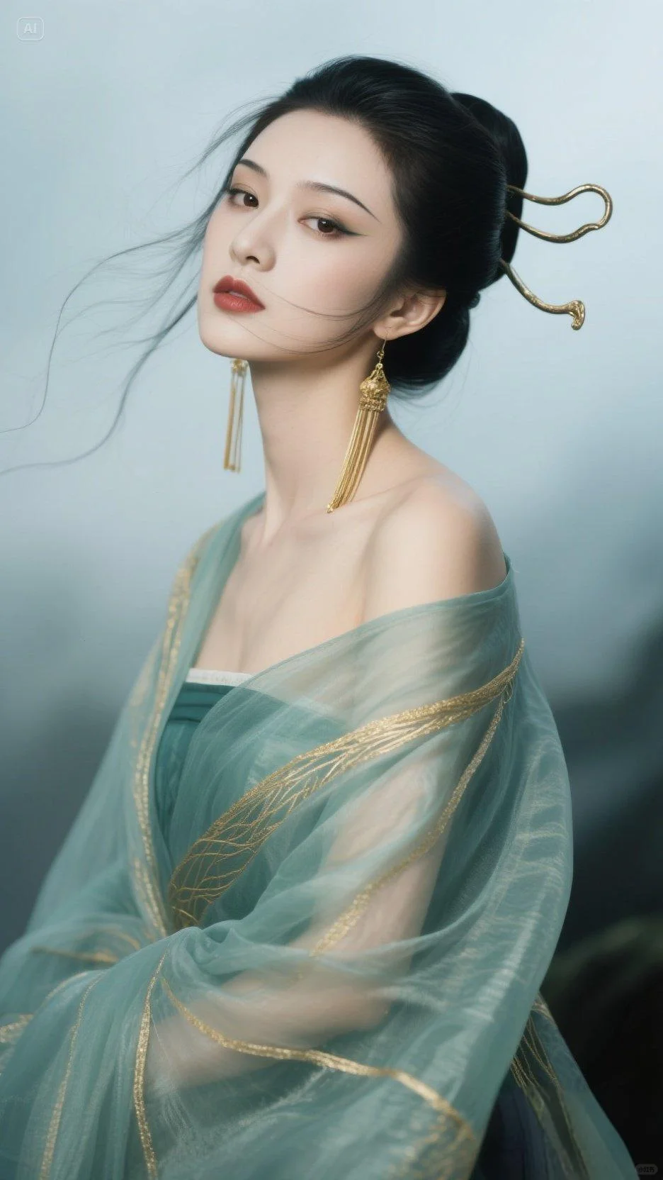 AI青纱曼妙映金钿，古风雅致醉