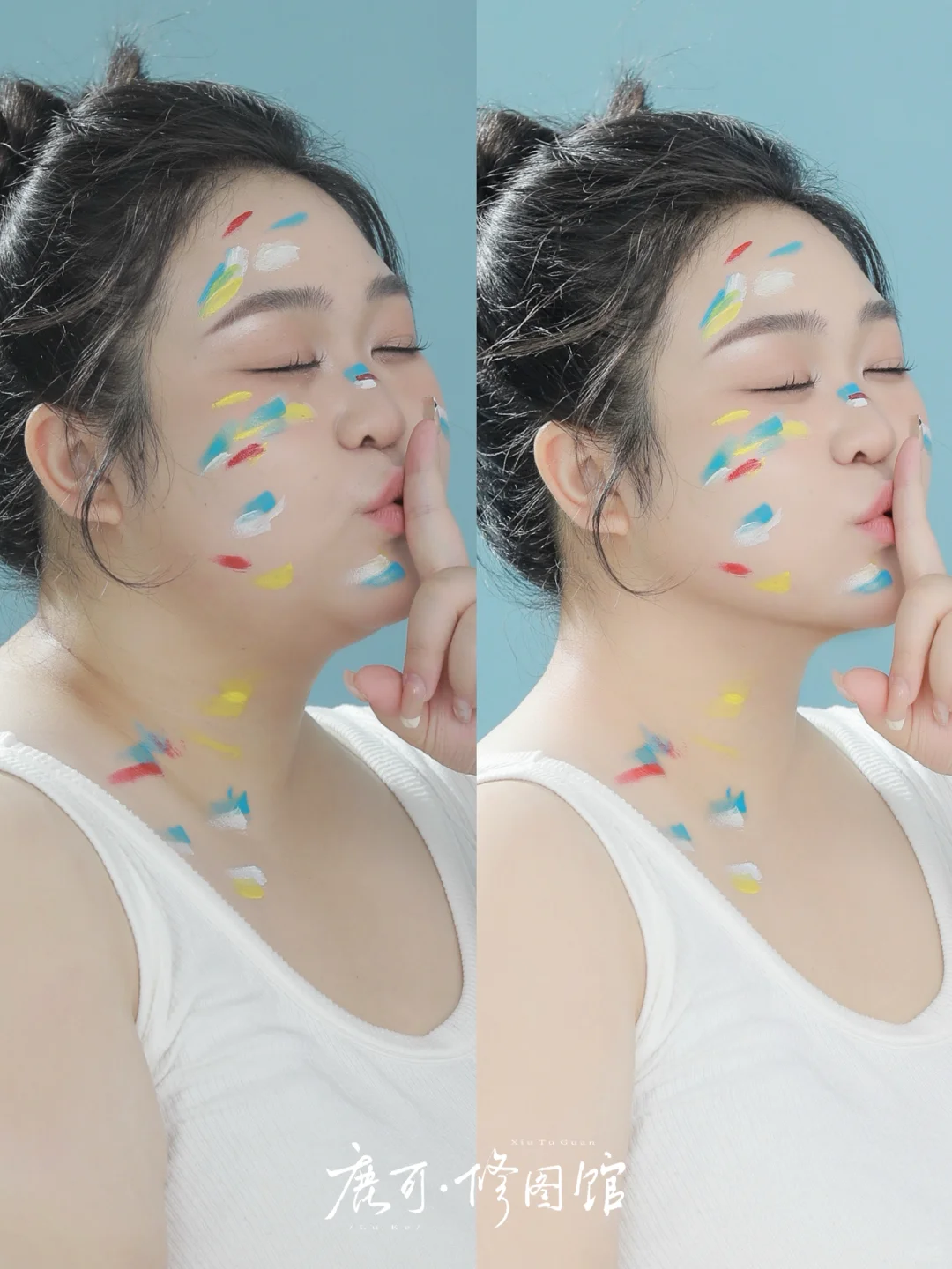 客妹说：收到精修后……瞬间有了减肥的动力❓❓