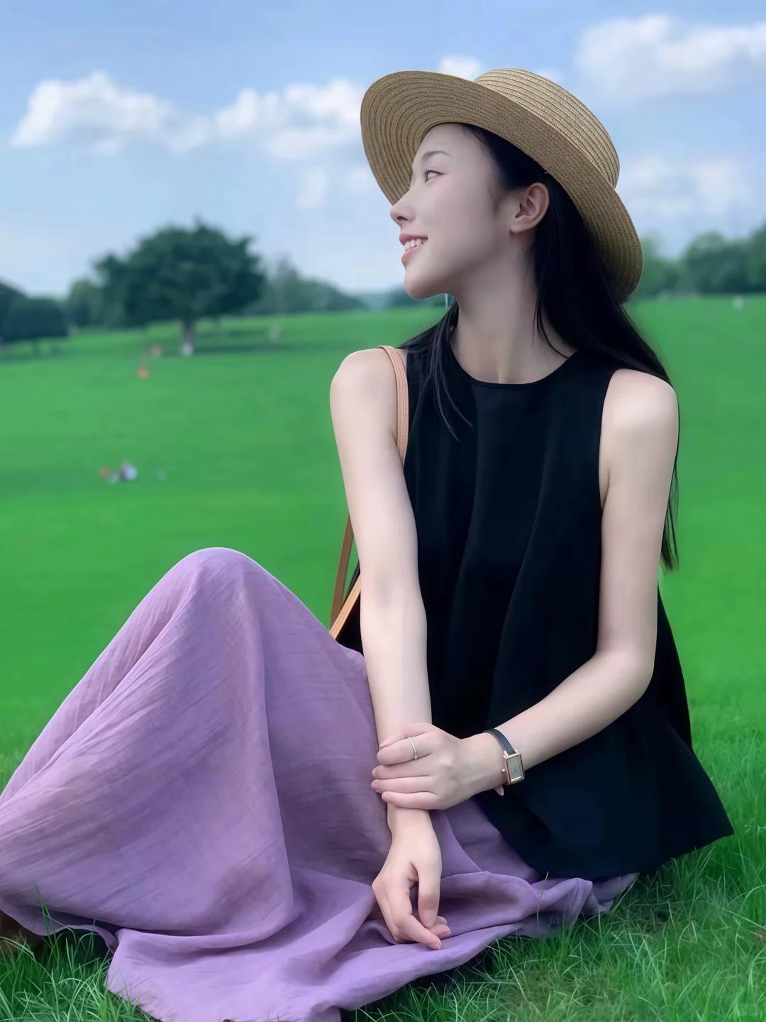 绝了！哥弟这款紫色半裙，美到失语的氛围感