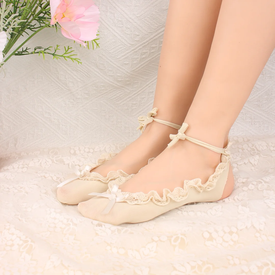🎀日系芭蕾风🩰隐形绑带袜🧦