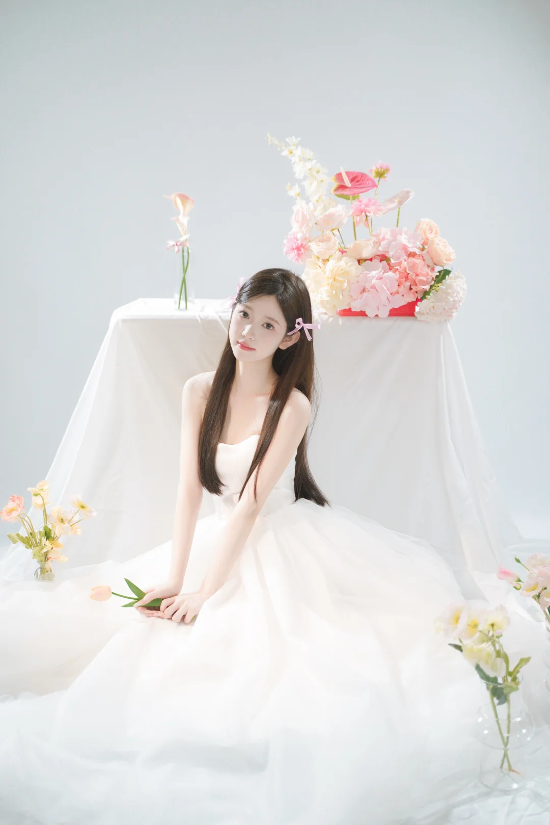 美得毫不费力🌷韩系轻氧感纯欲少女婚纱
