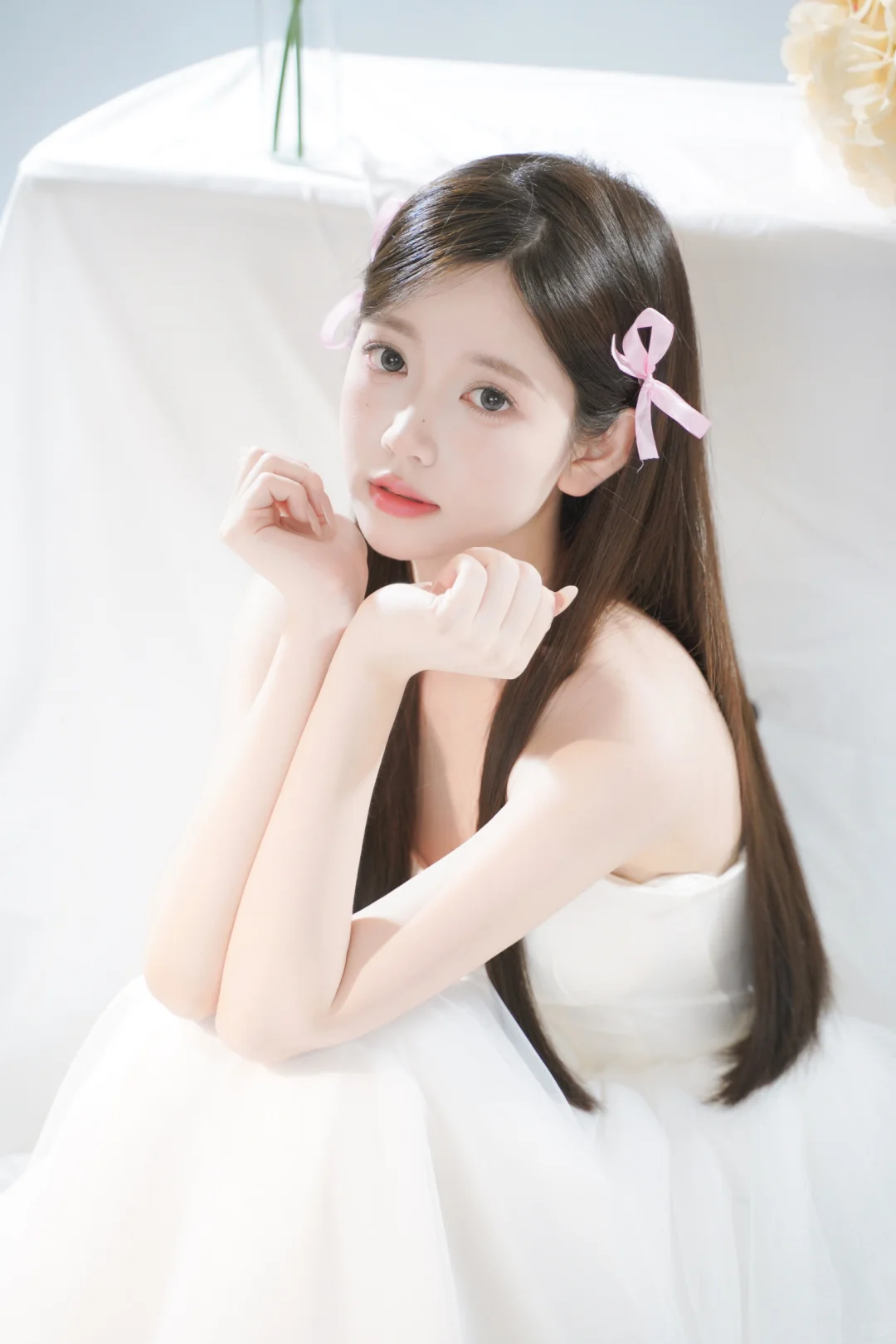 美得毫不费力🌷韩系轻氧感纯欲少女婚纱