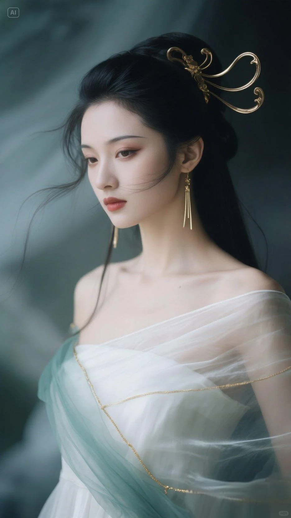 AI青纱曼妙映金钿，古风雅致醉