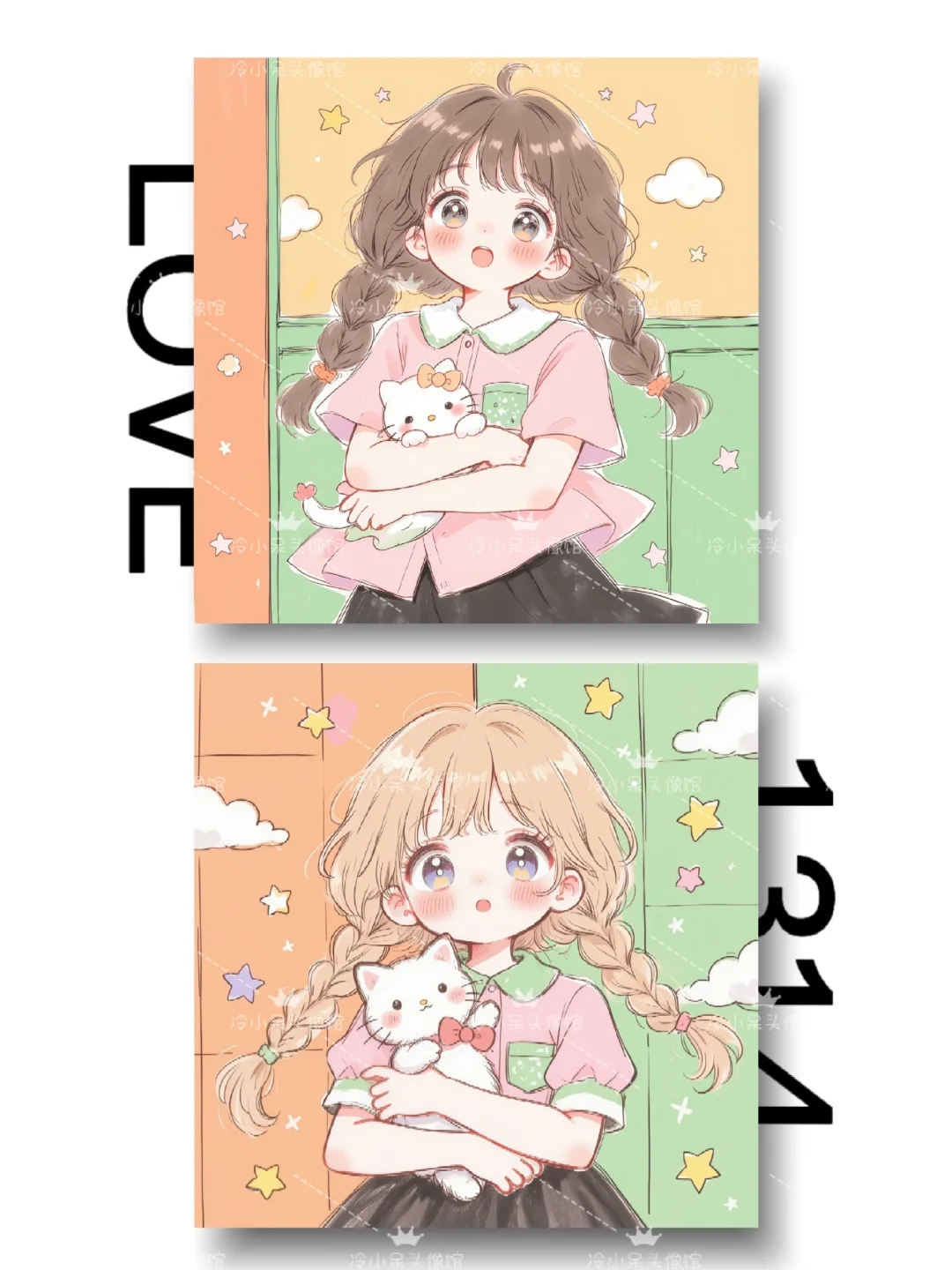 女生头像︳˶>ᴗoಣ🌸可爱卡通闺蜜头像