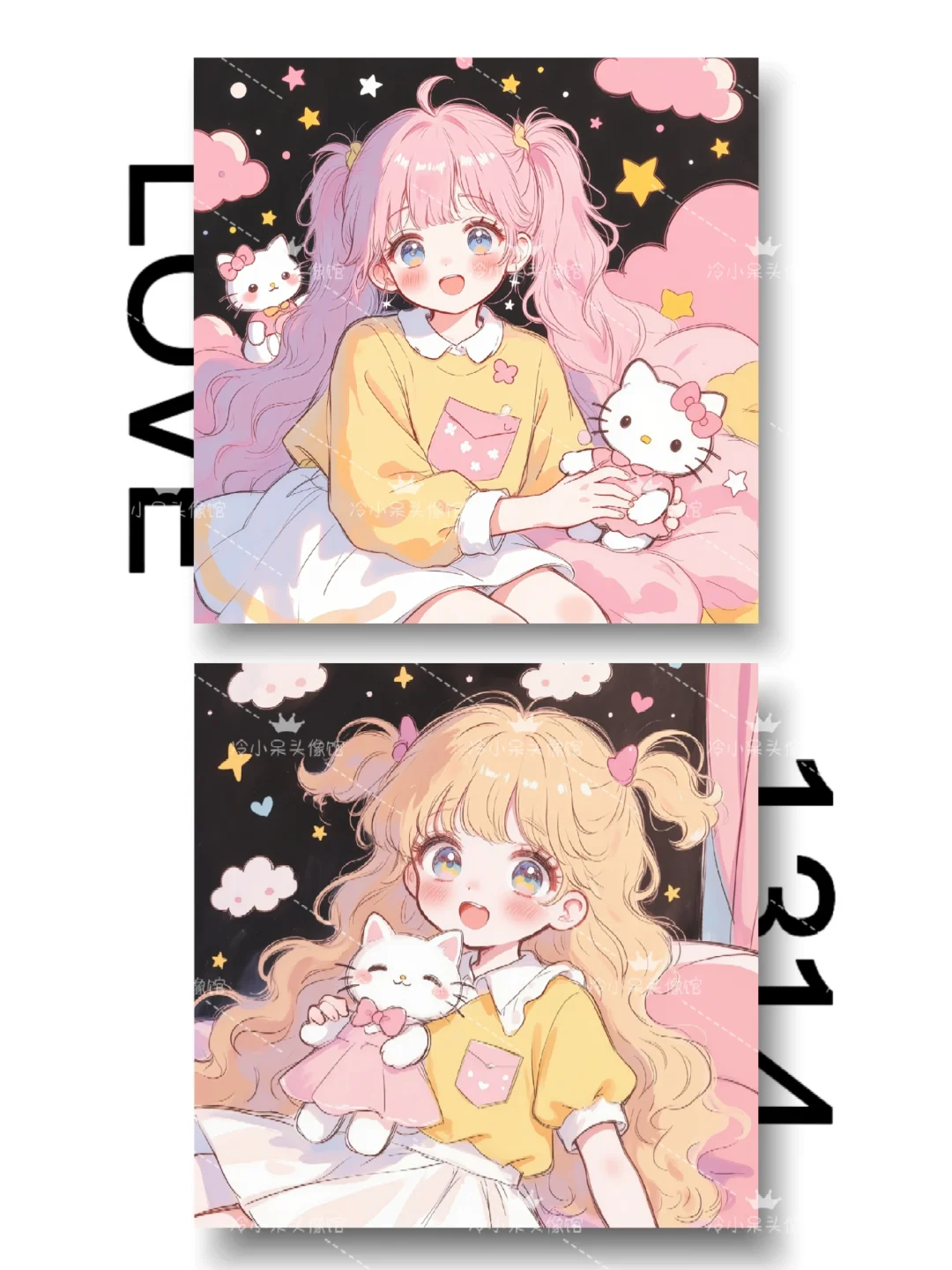 女生头像︳˶>ᴗoಣ🌸可爱卡通闺蜜头像