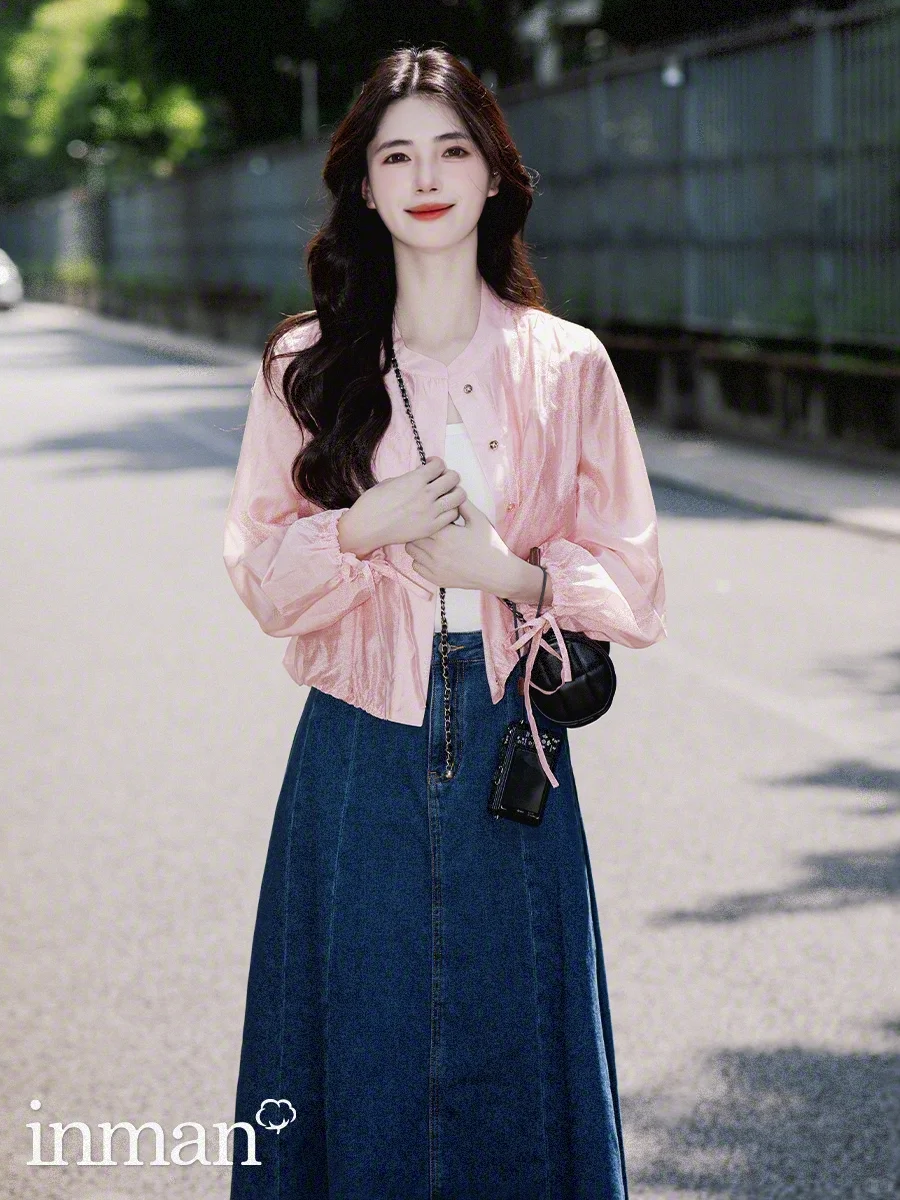 茵曼防晒衣・一眼温柔的人鱼姬粉