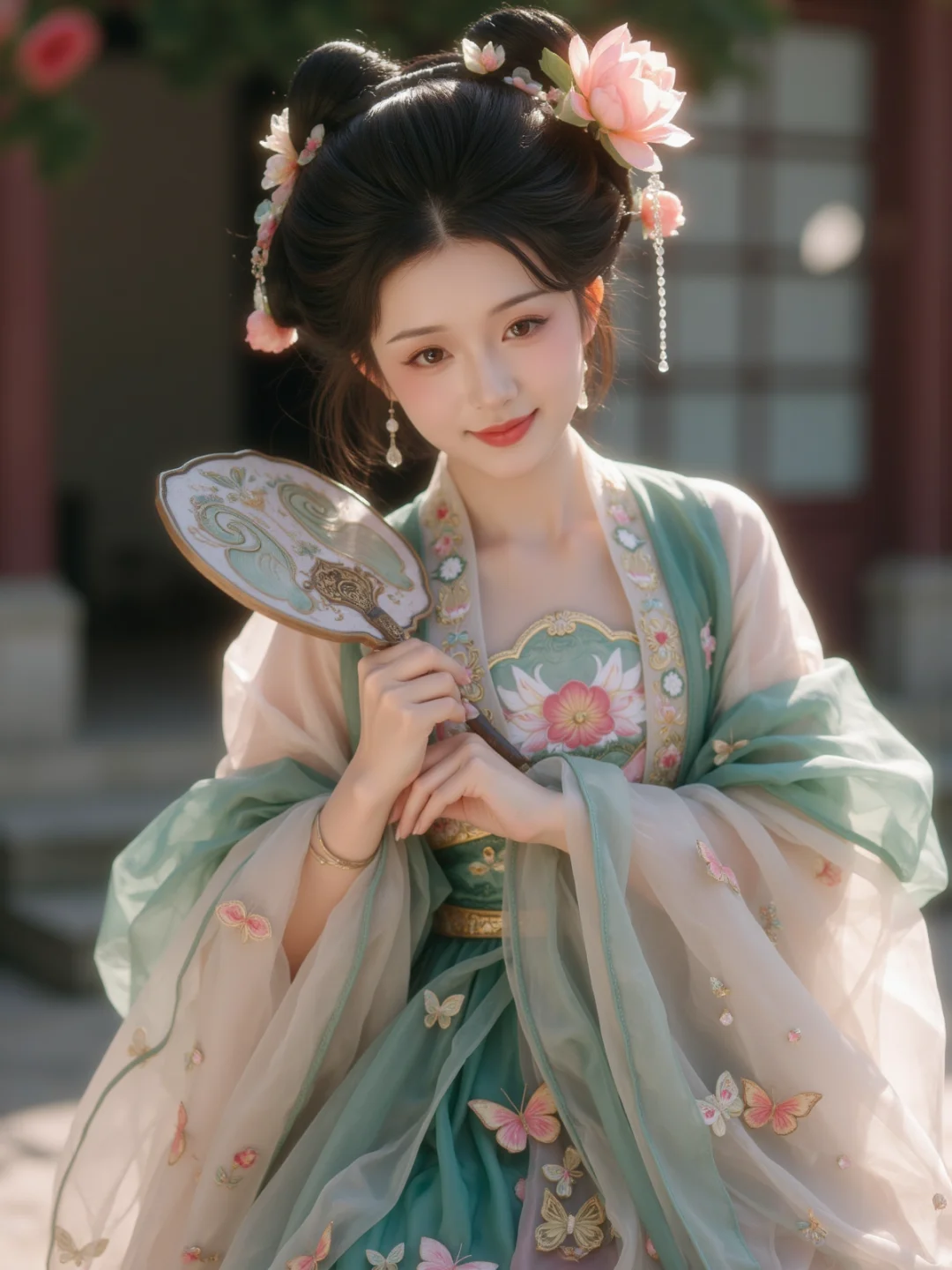 ✨ 花间汉服倩影,邂逅古韵时光
