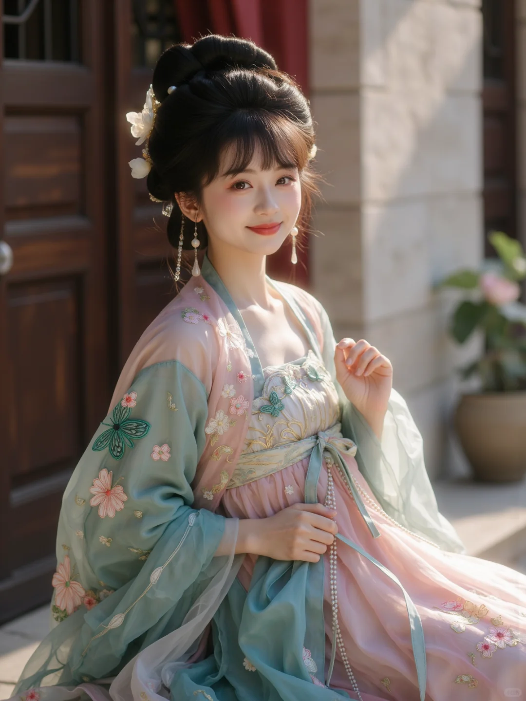 ✨ 花间汉服倩影,邂逅古韵时光