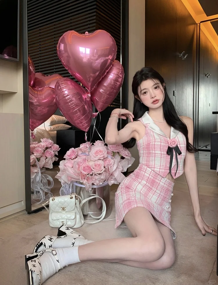 公主的粉色系穿搭💗