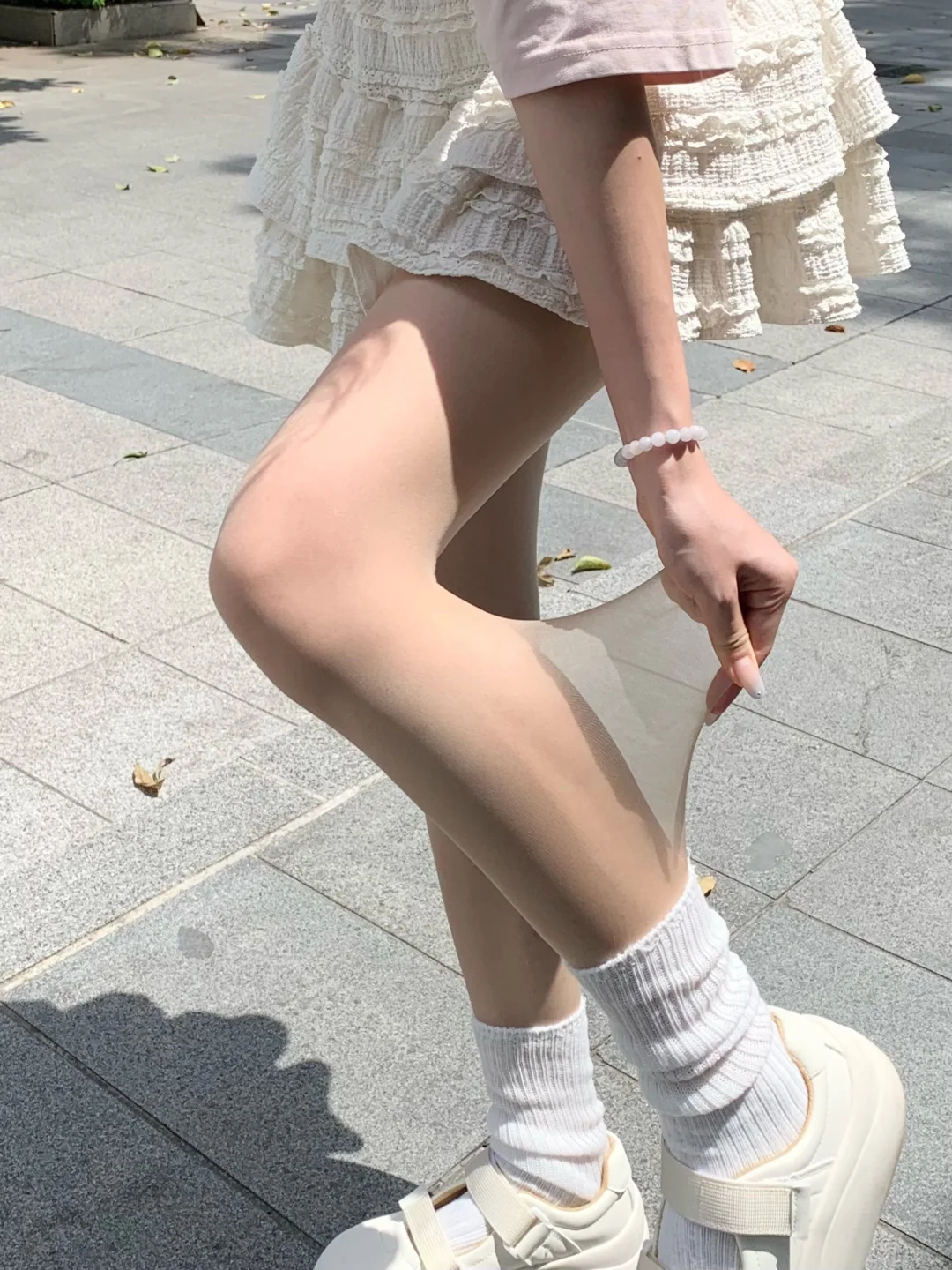 姐妹们，超自然的光腿神器上身图来了！