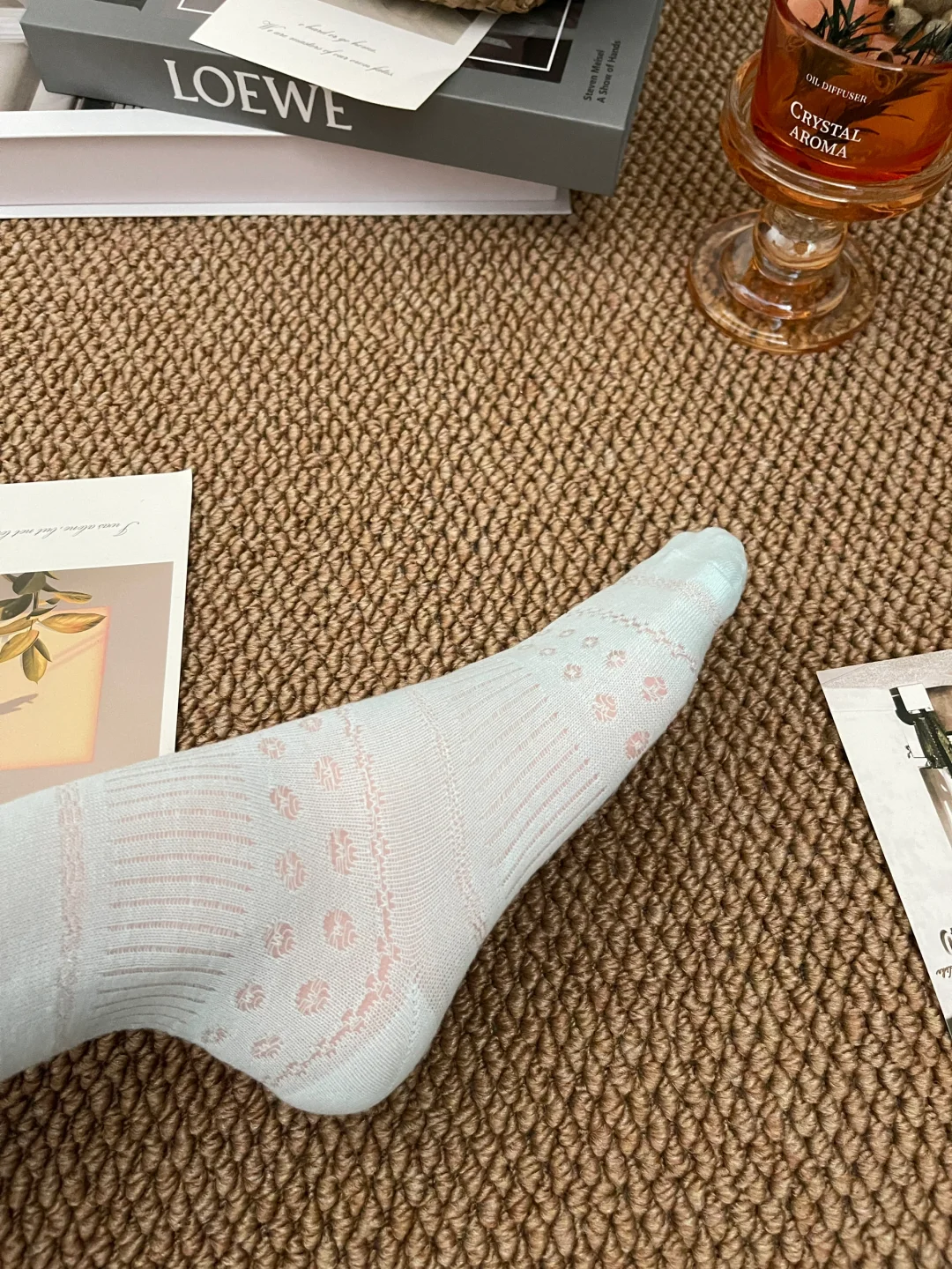 迷晕！我的镂空爱！今儿穿点有设计感的袜子～