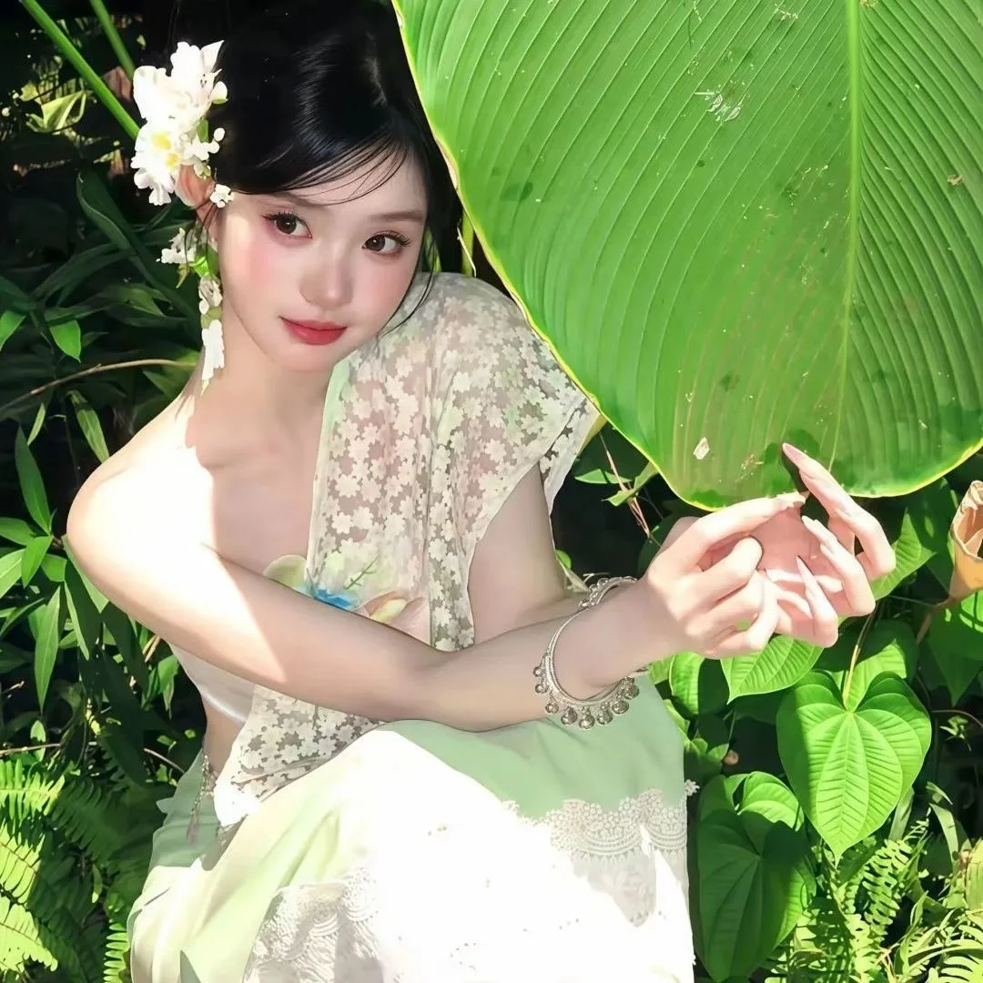 𝙒𝙚𝘾𝙝𝙖𝙩｜绿色森系女生头像