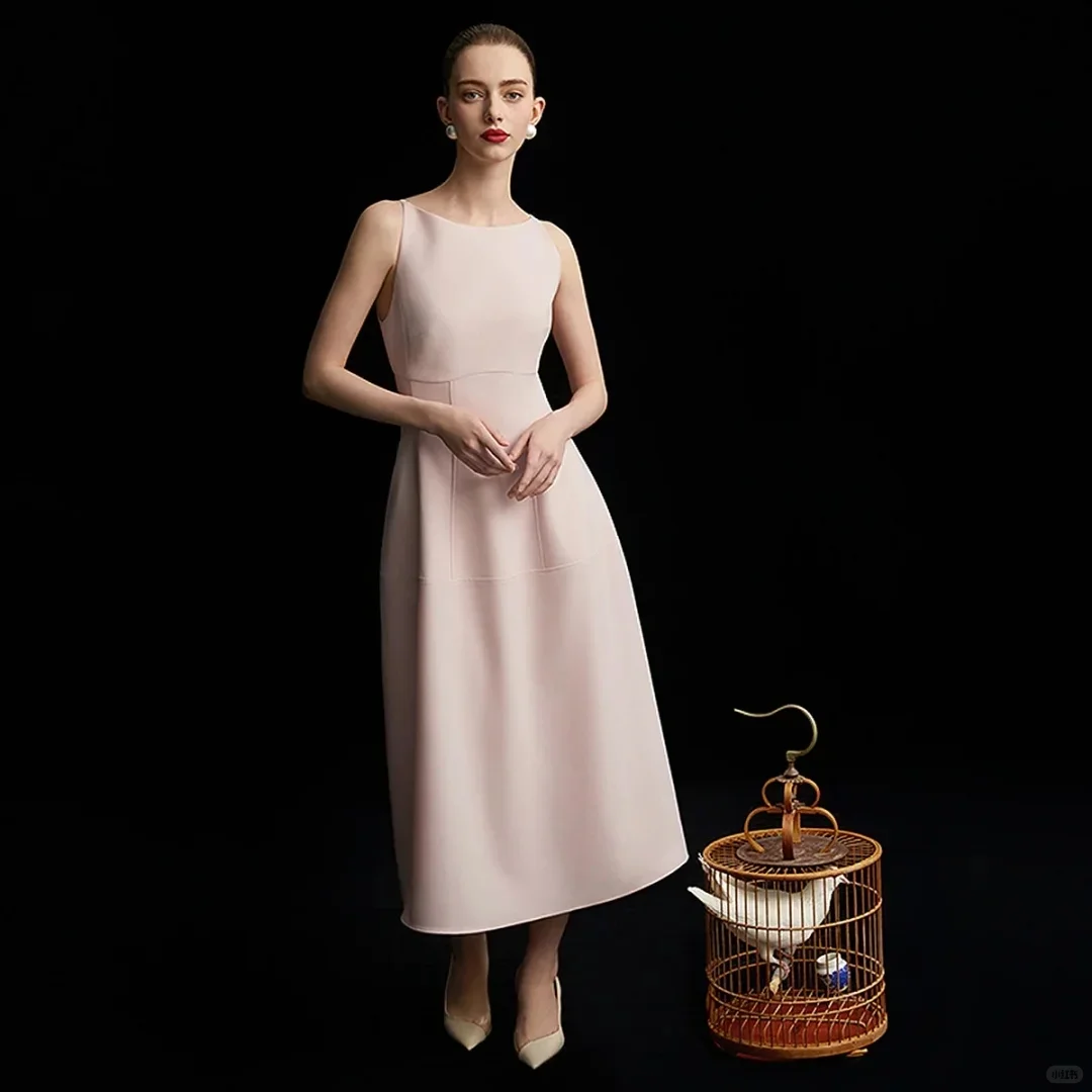 唯品会朗姿优雅裙子👗