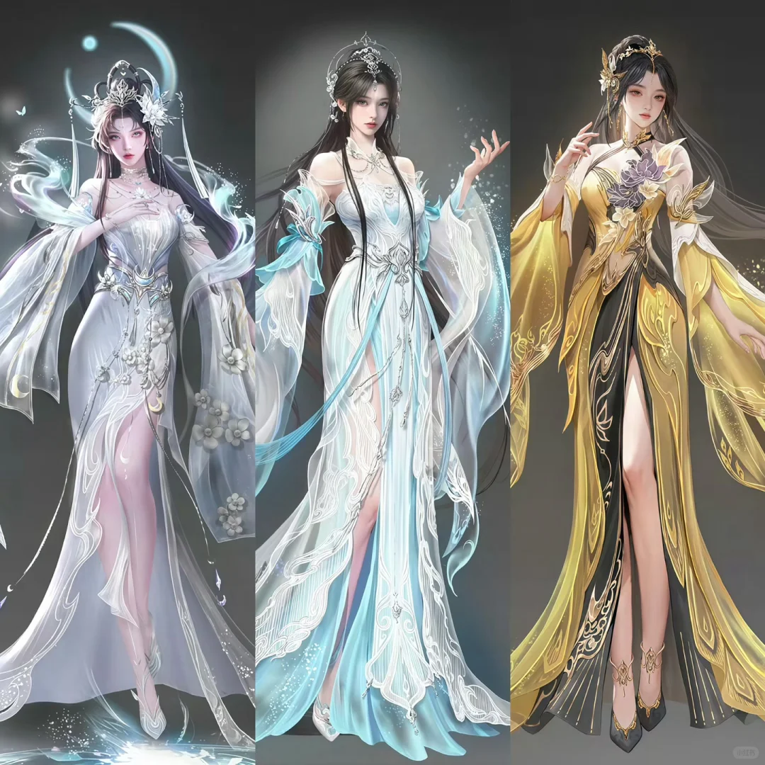 女神们的原画展示也太美了吧