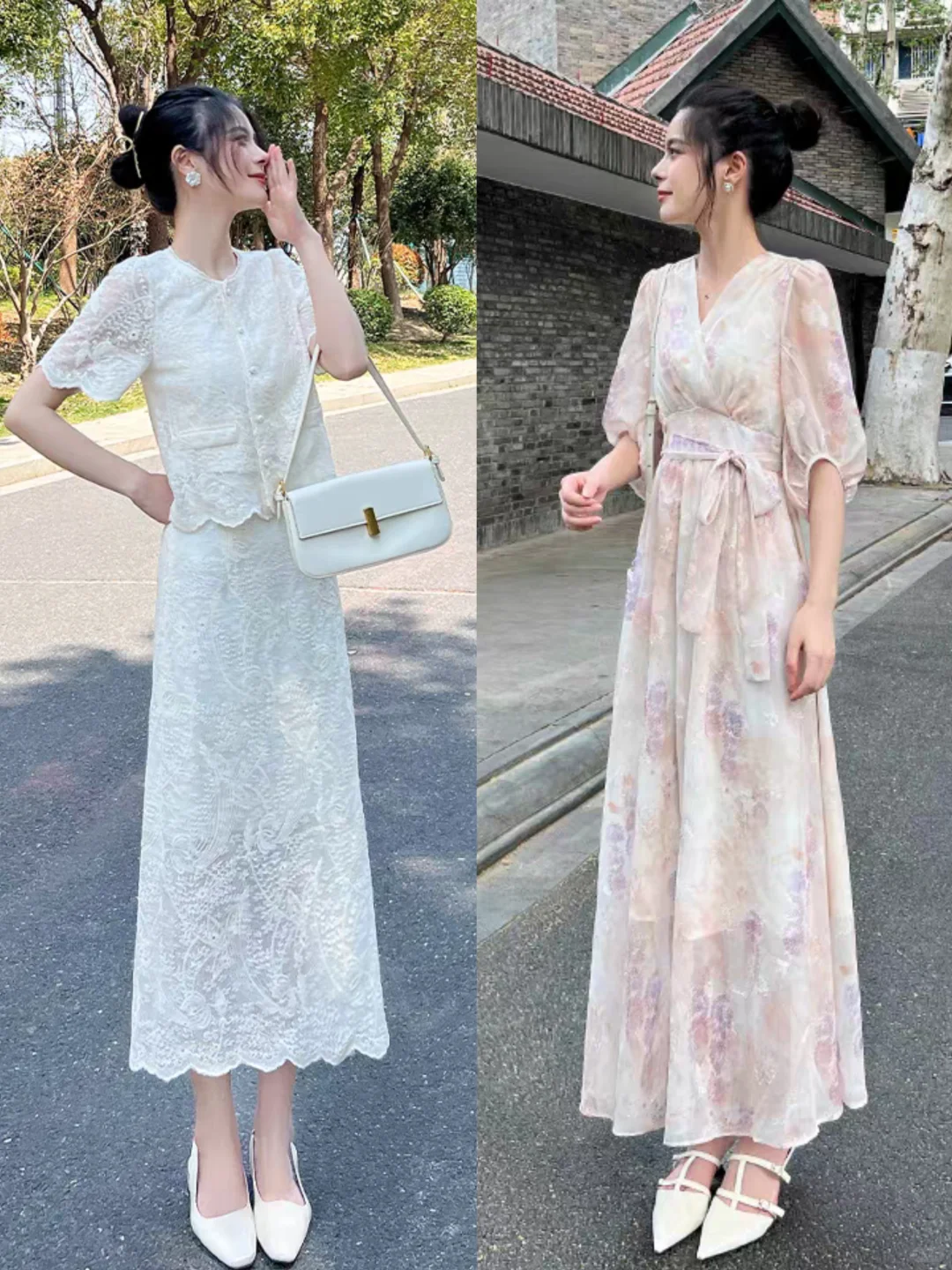 夏季胯宽的女生连衣裙优雅显瘦又修身穿搭技