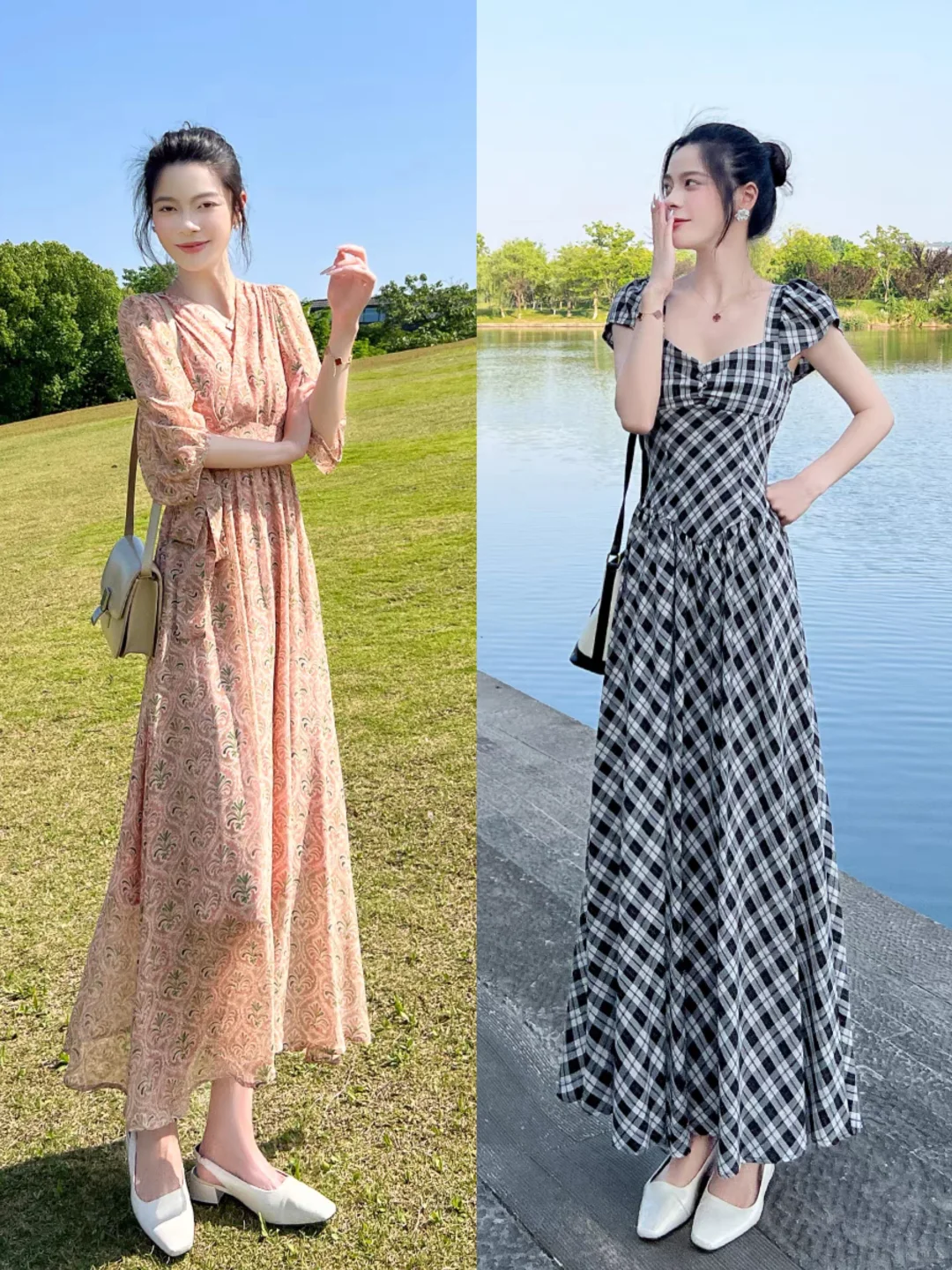 夏季胯宽的女生连衣裙优雅显瘦又修身穿搭技