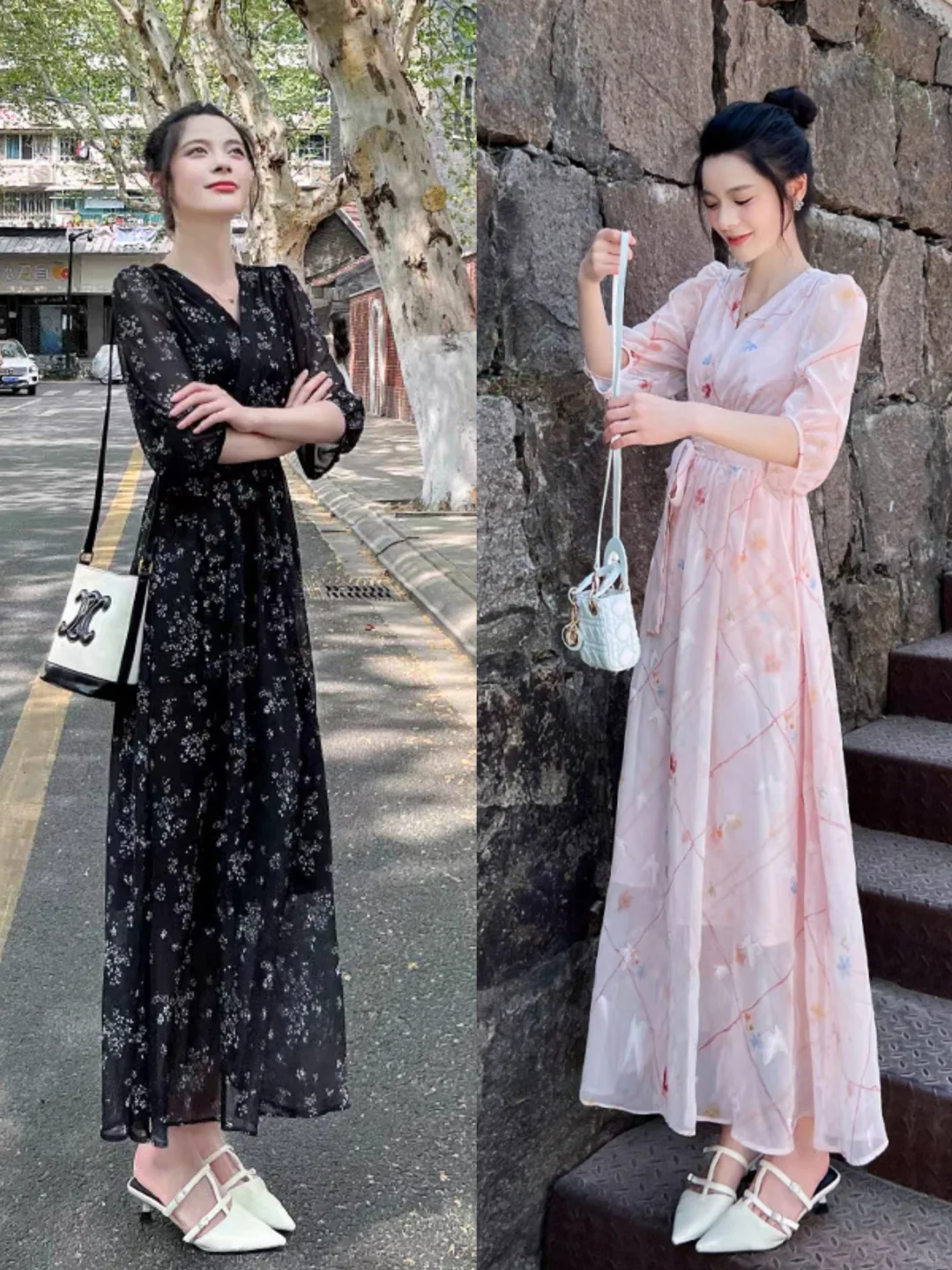 夏季胯宽的女生连衣裙优雅显瘦又修身穿搭技