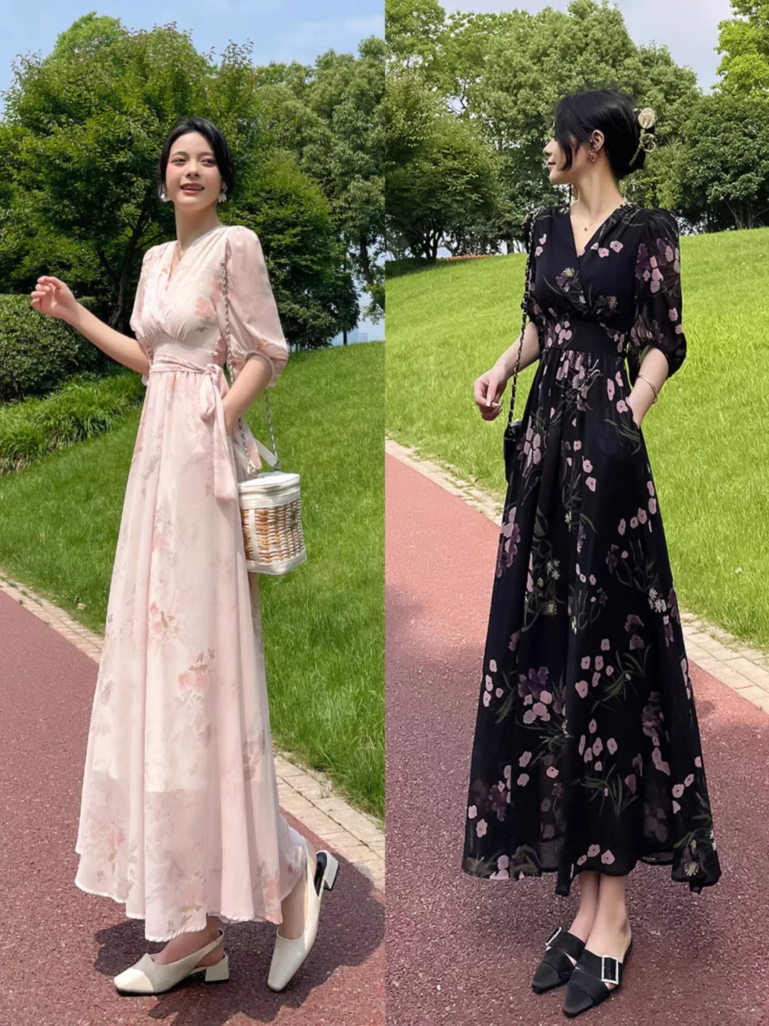 夏季胯宽的女生连衣裙优雅显瘦又修身穿搭技