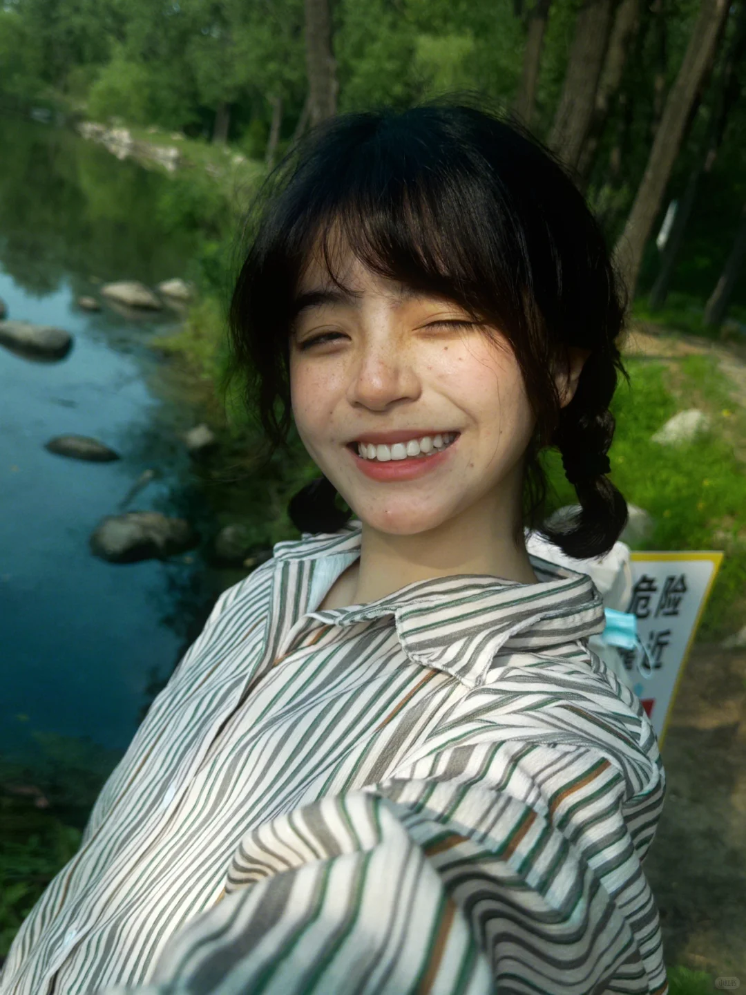 雀斑and麻花辫