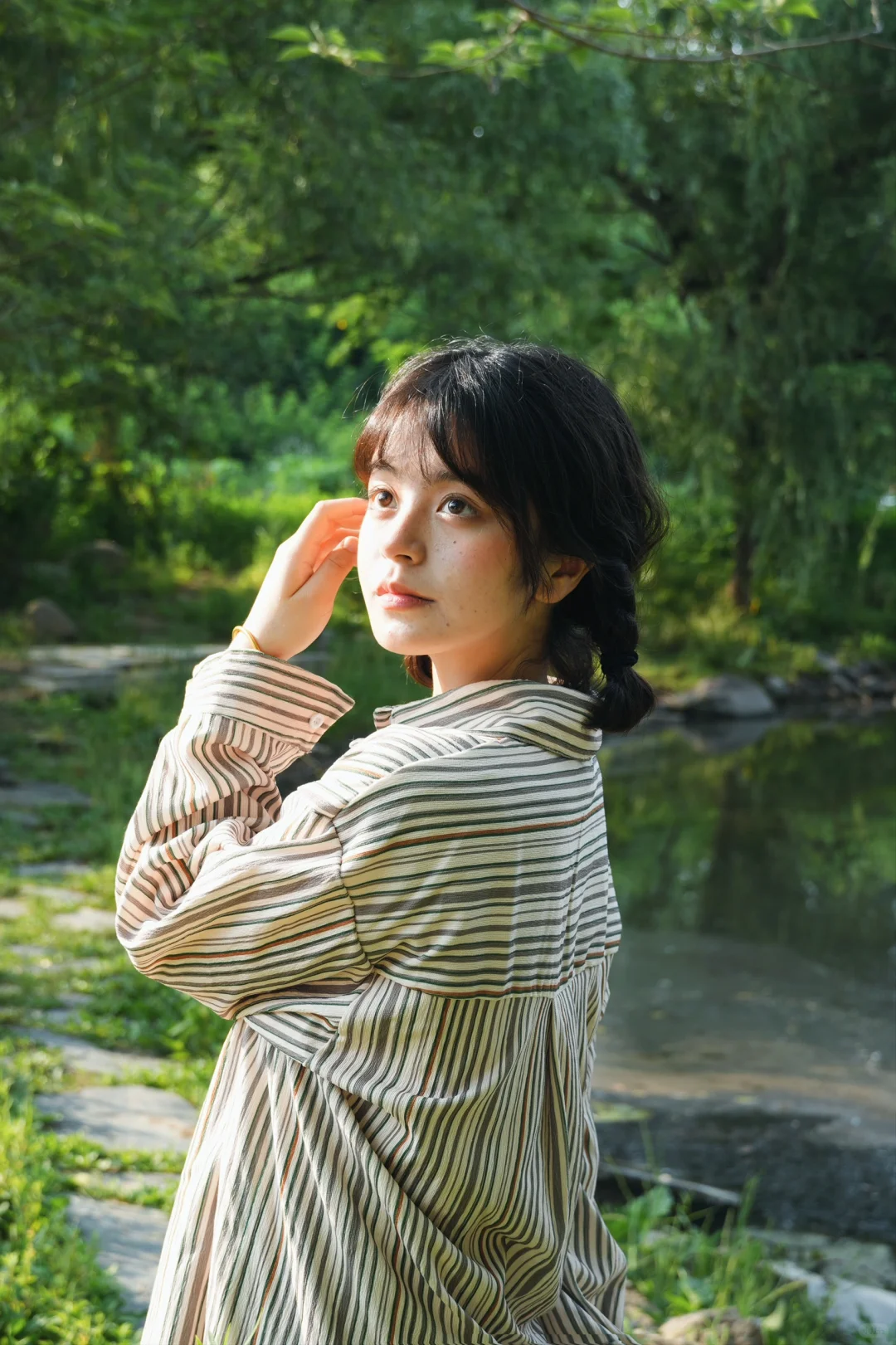 雀斑and麻花辫