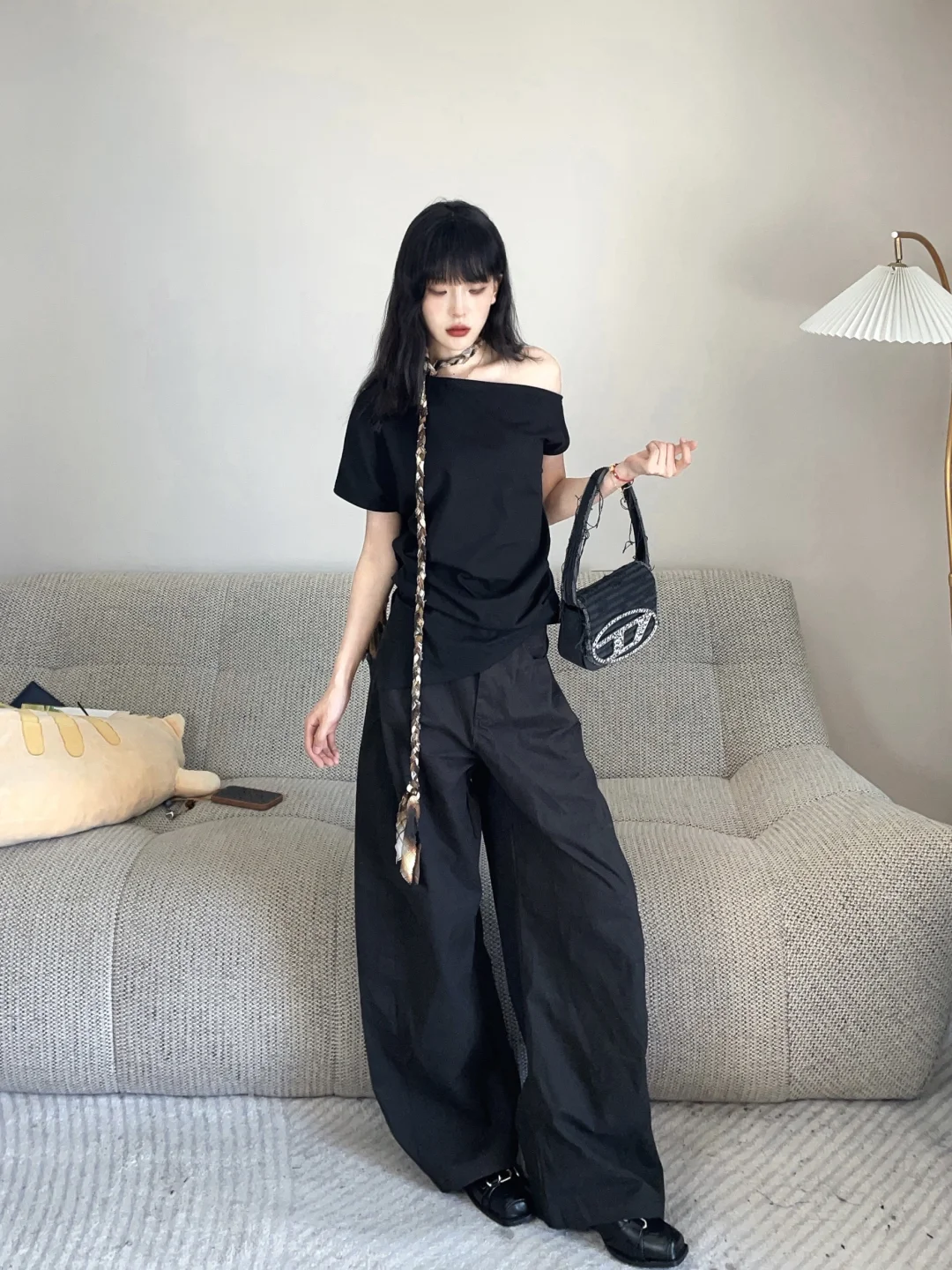 美女穿搭👩🏻‍🦰◼️◽️一身黑就是百穿不厌