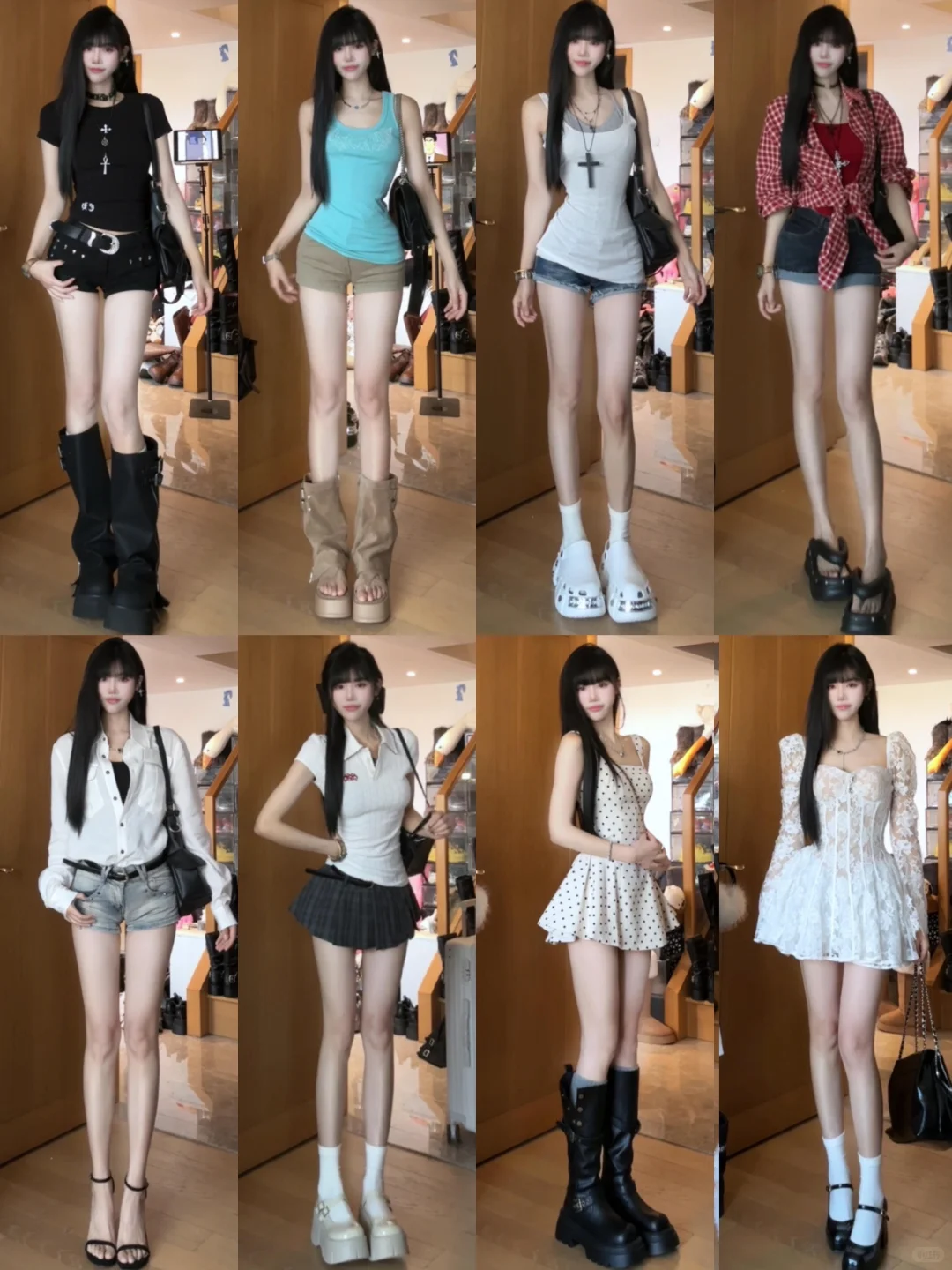 163cm/90斤｜夏日逛街甜辣穿搭