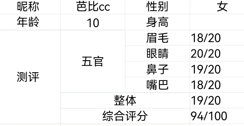 颜值测评：小美女一枚