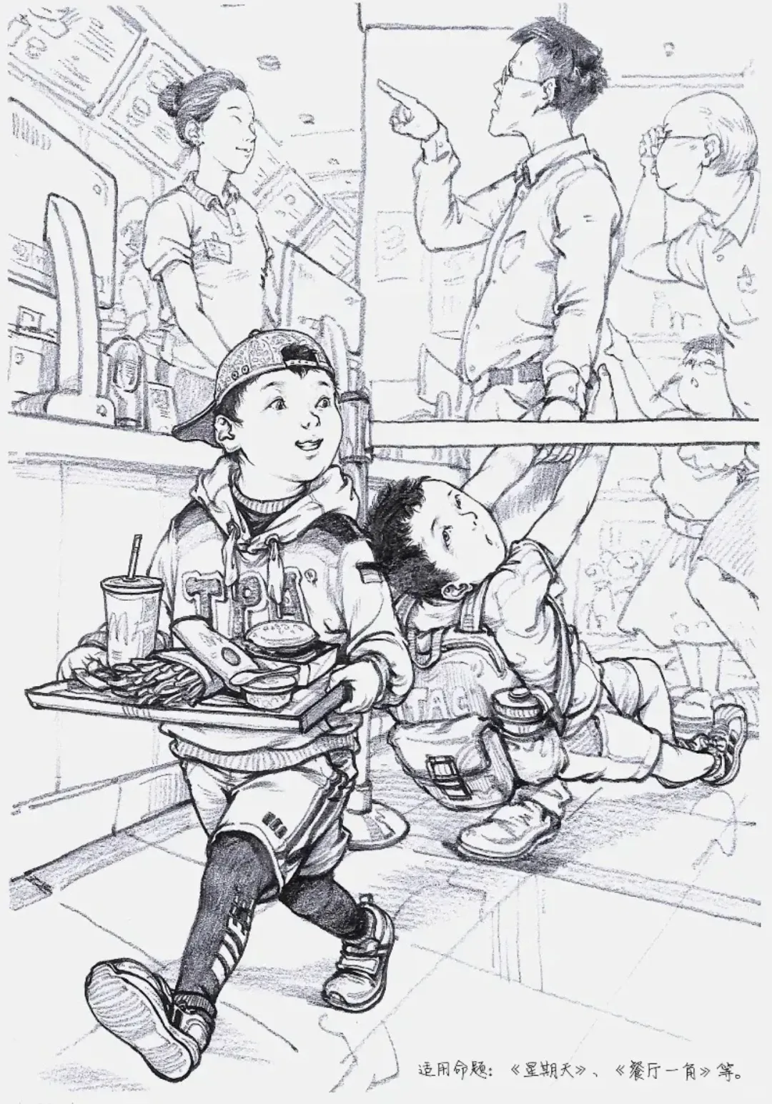 场景速写/命题创作｜善用透视引导视觉中心