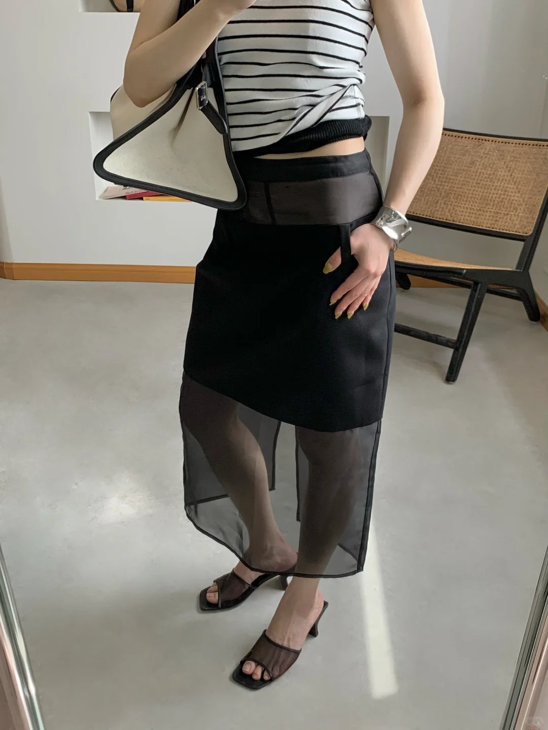 女人味十足的透视网纱裙🖤