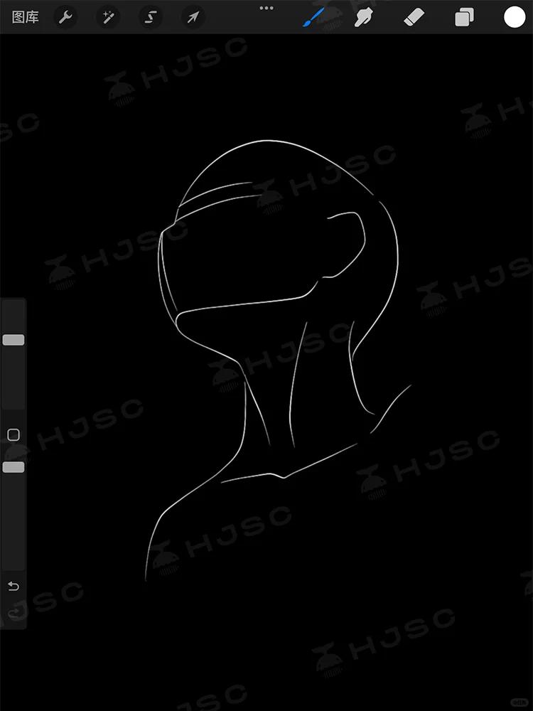 procreate多角度人体比例透视辅助线笔刷