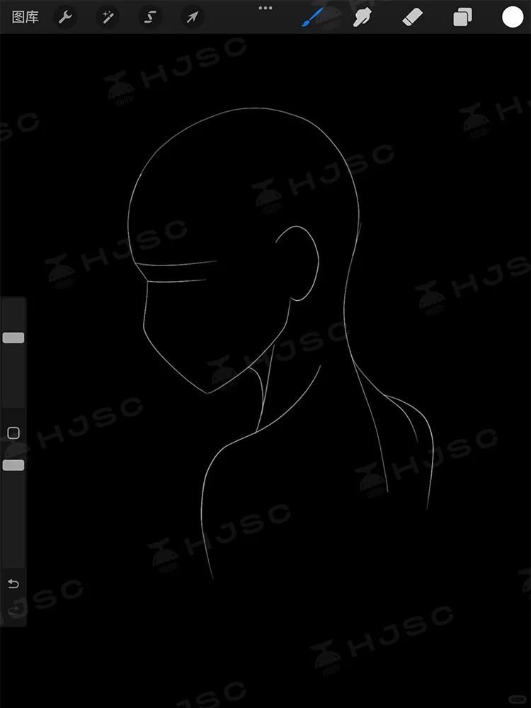 procreate多角度人体比例透视辅助线笔刷