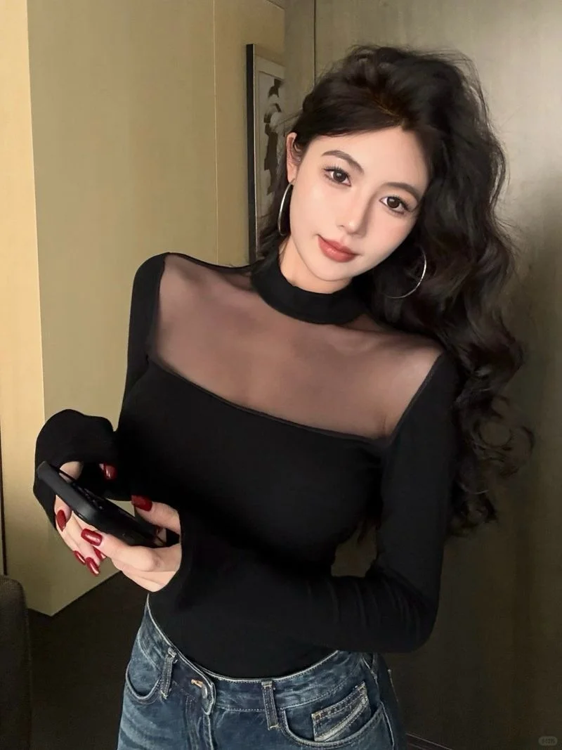 辣妹必备💥透视长袖T恤