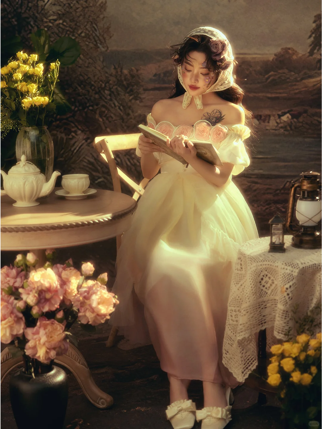 法式巴洛克油画少女🧡优雅永不过时
