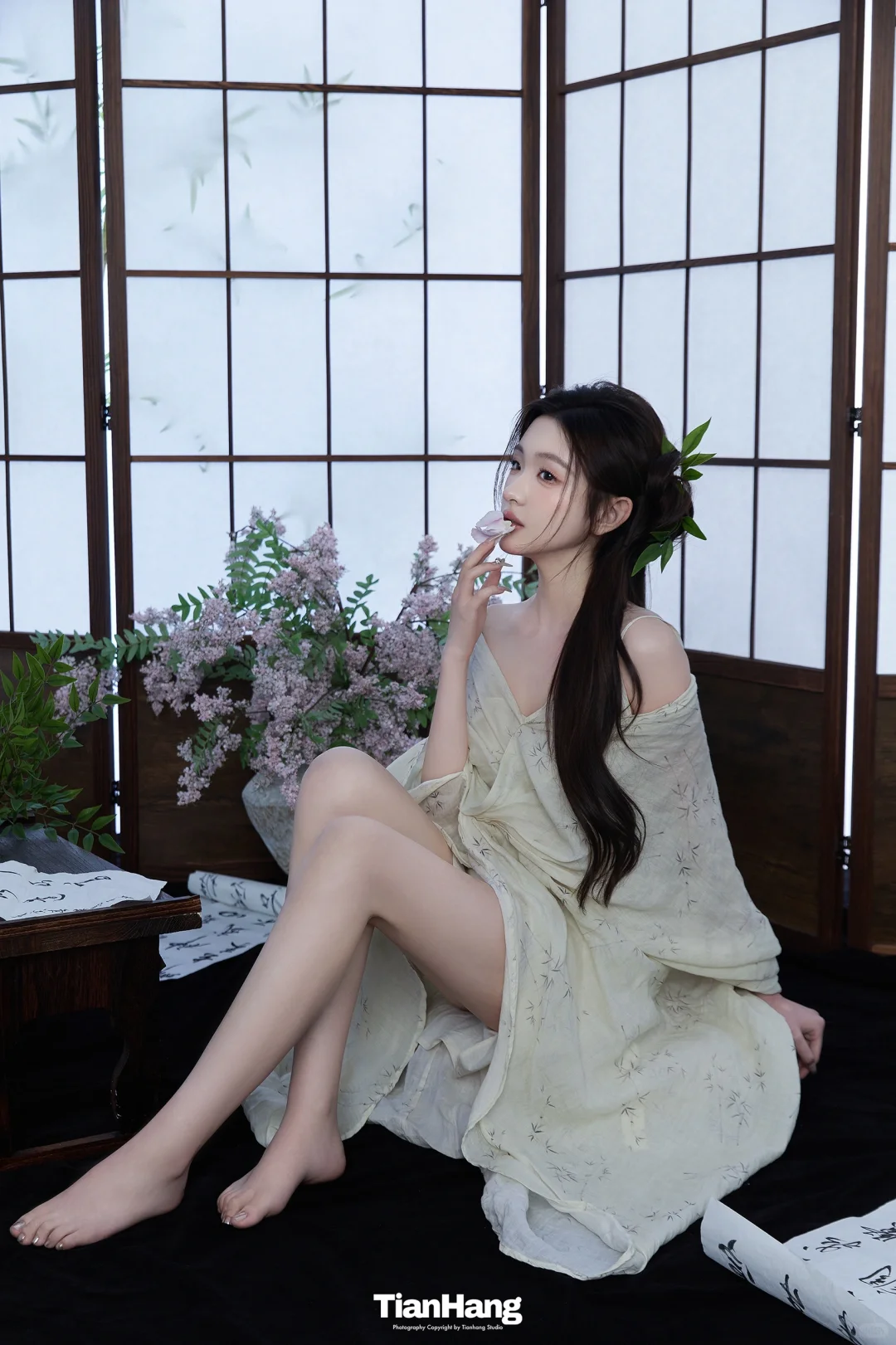 白裙墨韵🍃拍出了理想中的新中式清冷氛围感