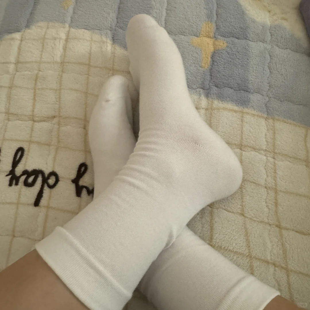 这个小白袜也太好穿了chao透气啊👍！