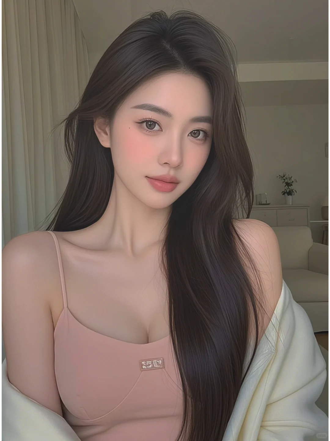 新买的吊带裙子 开心了～