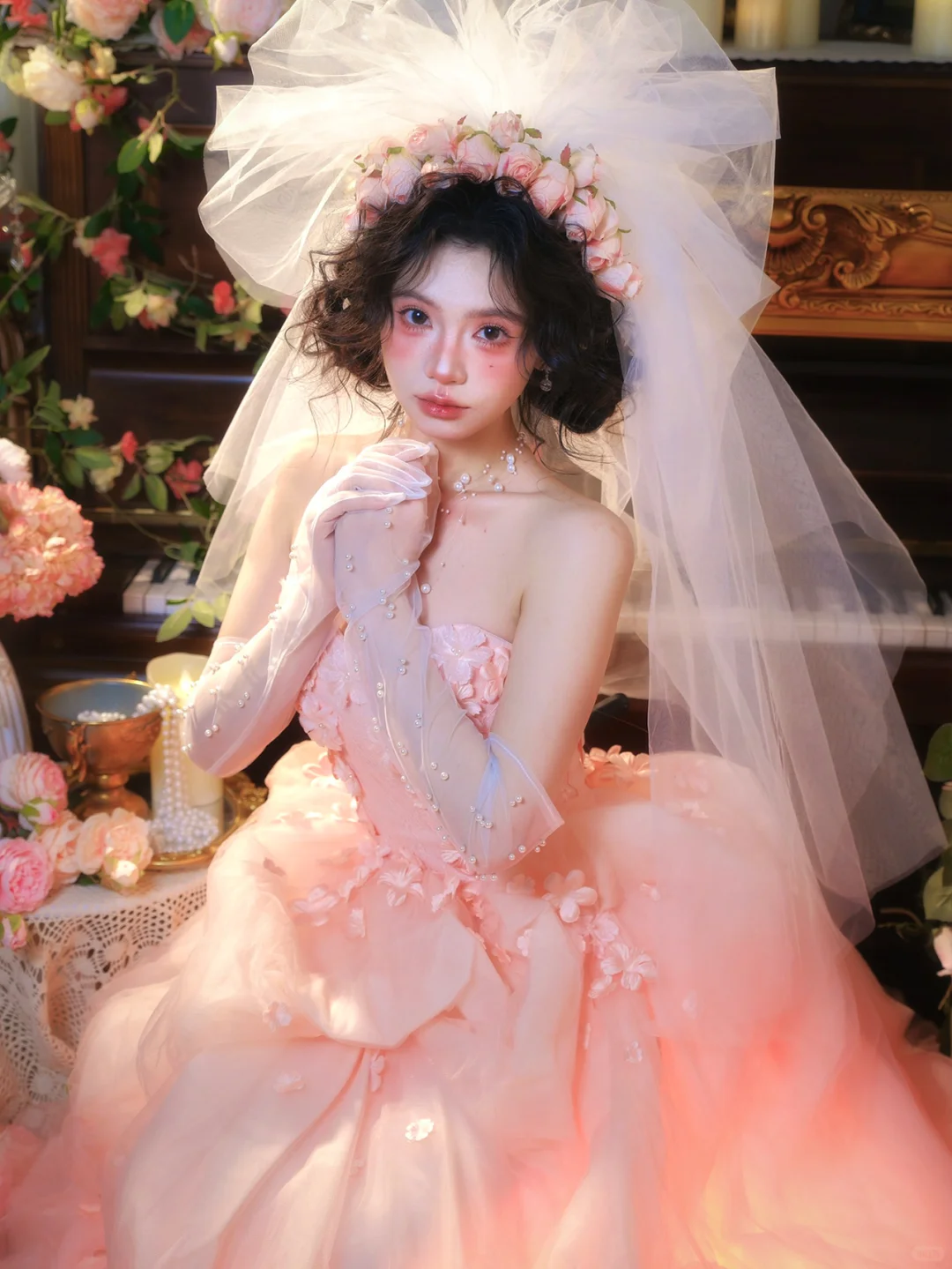 是第一次穿婚纱也是第一次写真