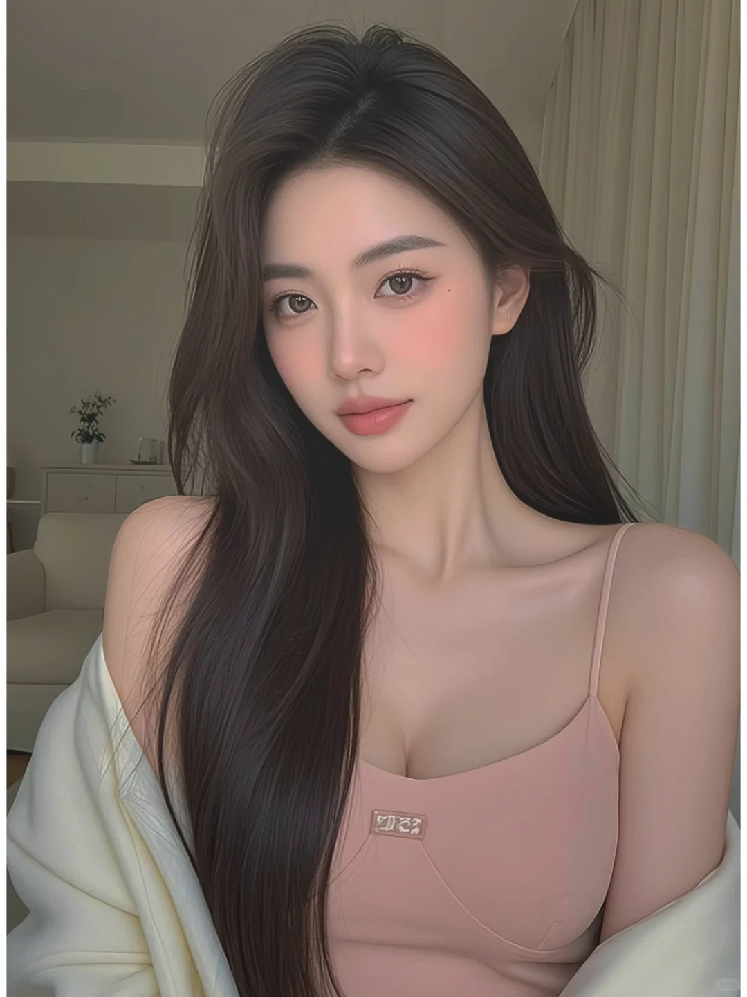 新买的吊带裙子 开心了～