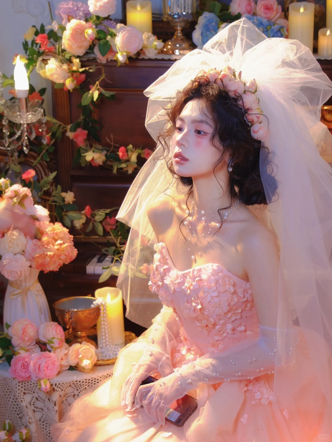 是第一次穿婚纱也是第一次写真