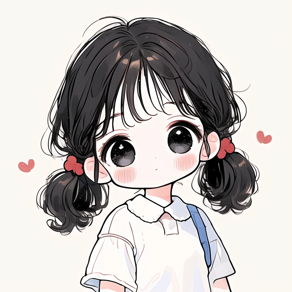 文静乖巧的小女孩头像