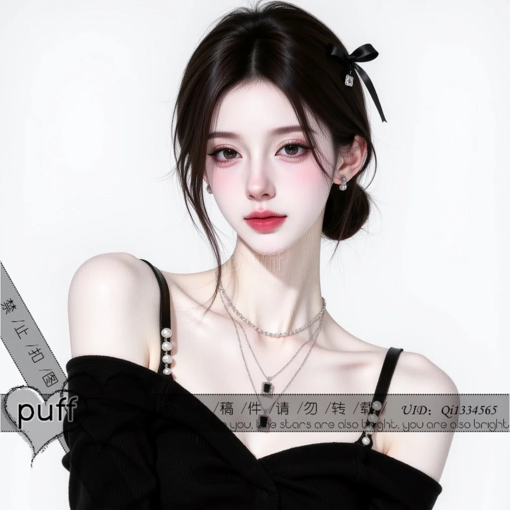 白底女头｜黑色系静雅