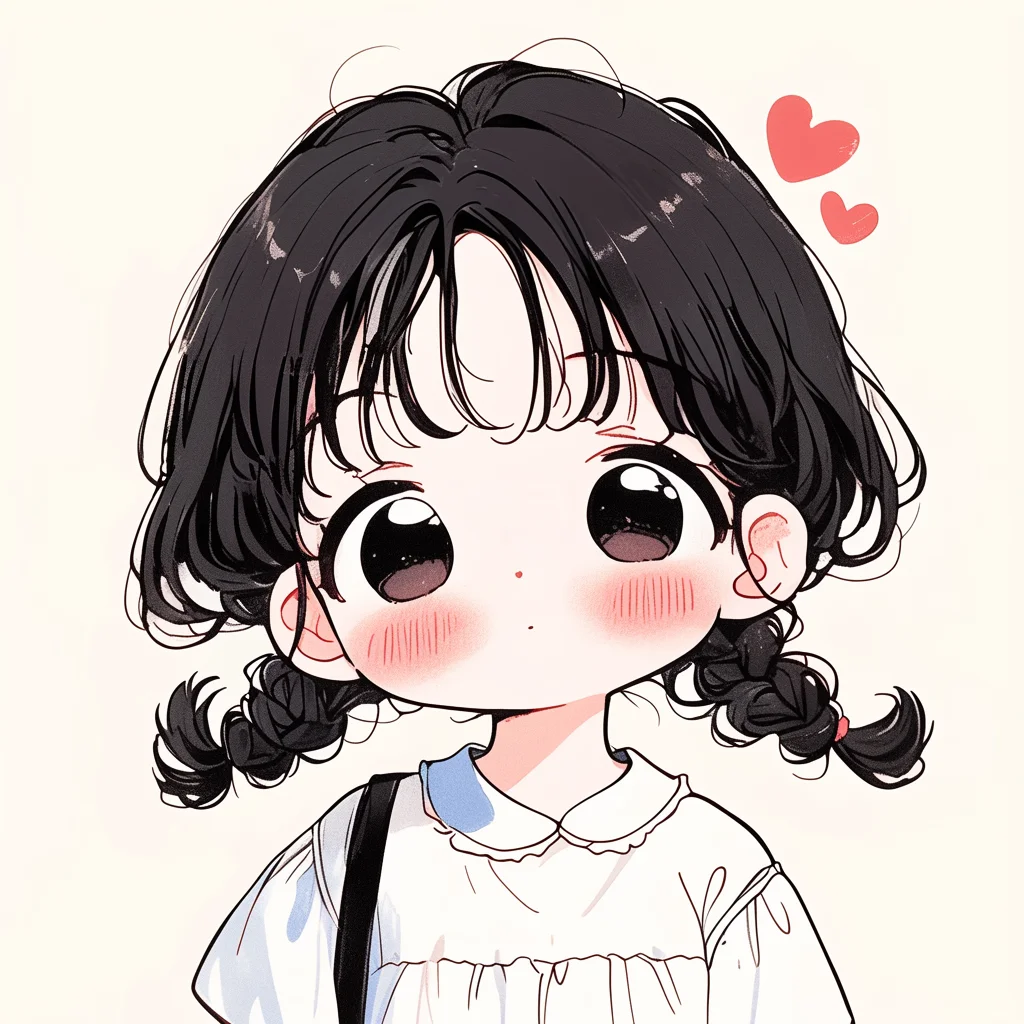 文静乖巧的小女孩头像