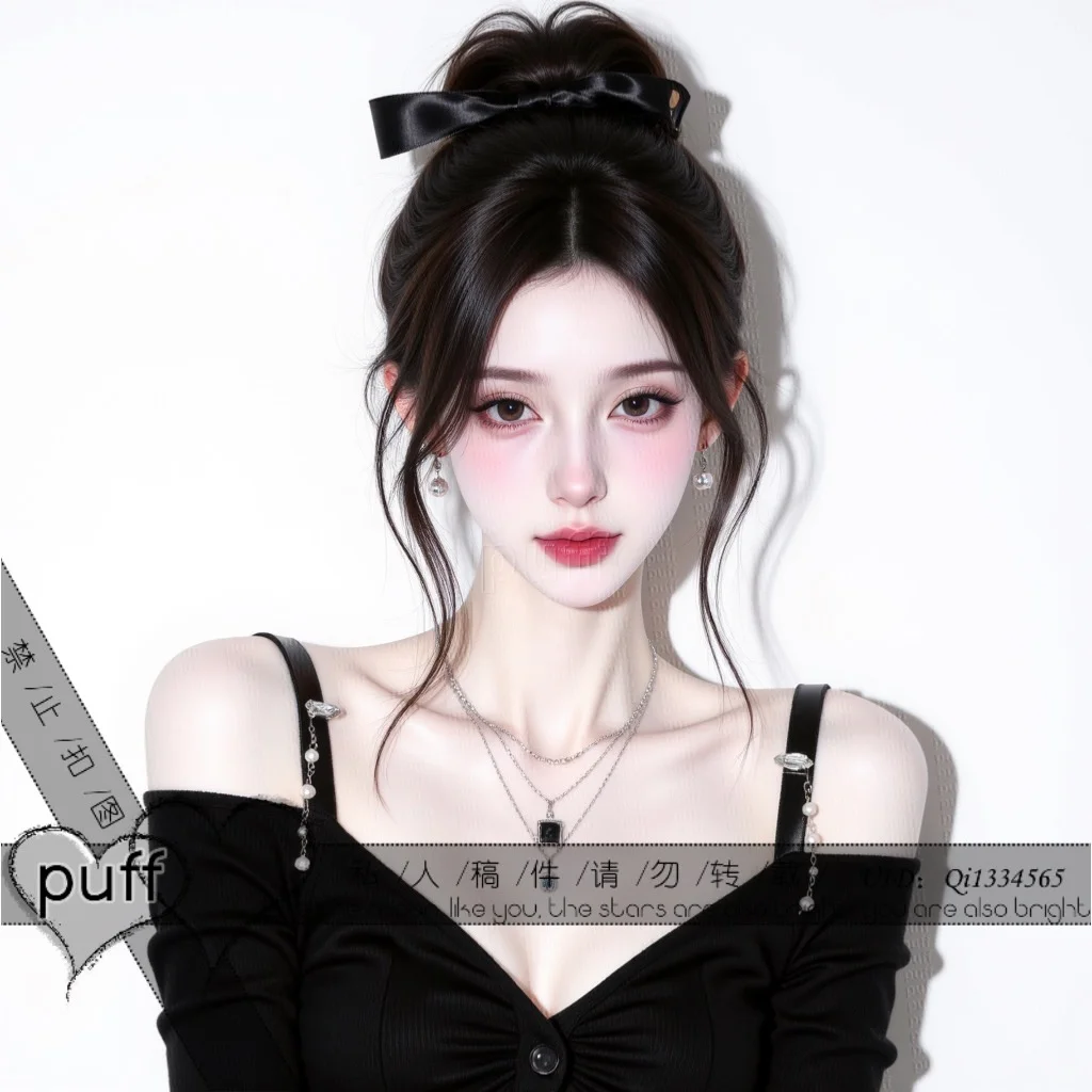 白底女头｜黑色系静雅