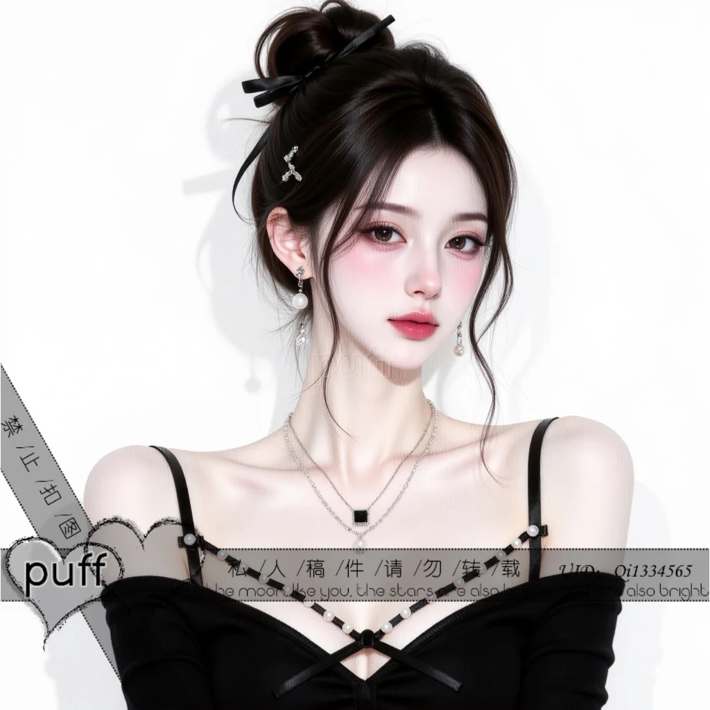 白底女头｜黑色系静雅