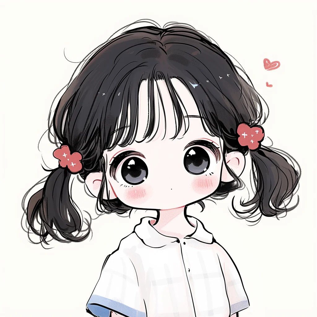 文静乖巧的小女孩头像