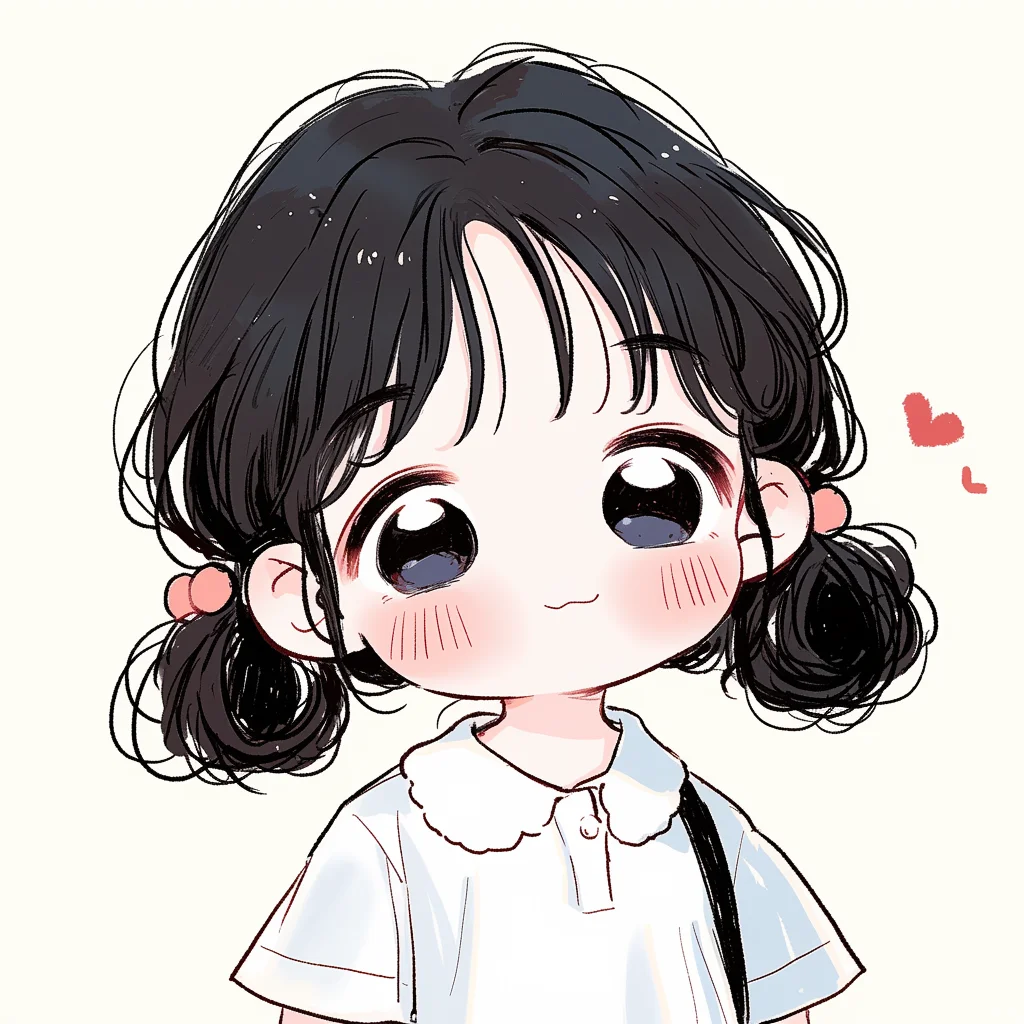 文静乖巧的小女孩头像