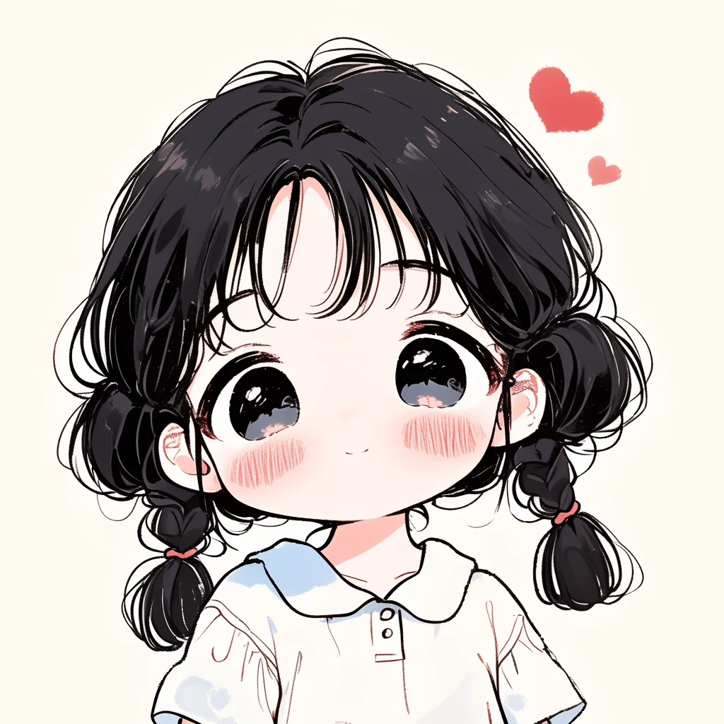 文静乖巧的小女孩头像