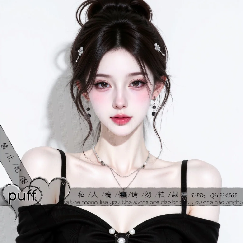 白底女头｜黑色系静雅