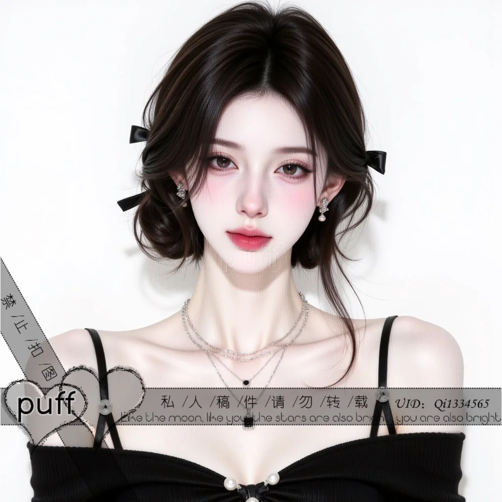 白底女头｜黑色系静雅